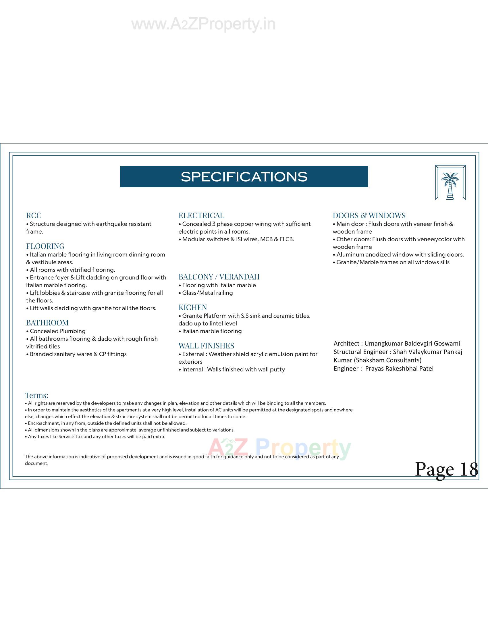  of real estate project The Palm Paradise located at Wadaj, Ahmedabad, Gujarat