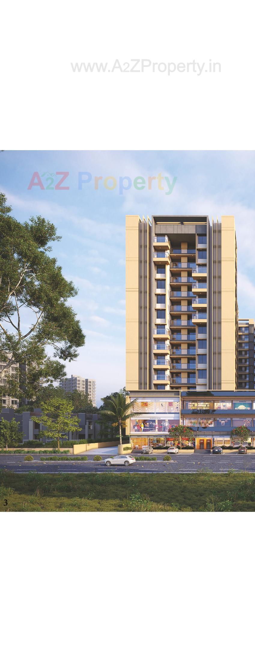 3D Elevation of real estate project The Palm Paradise located at Wadaj, Ahmedabad, Gujarat