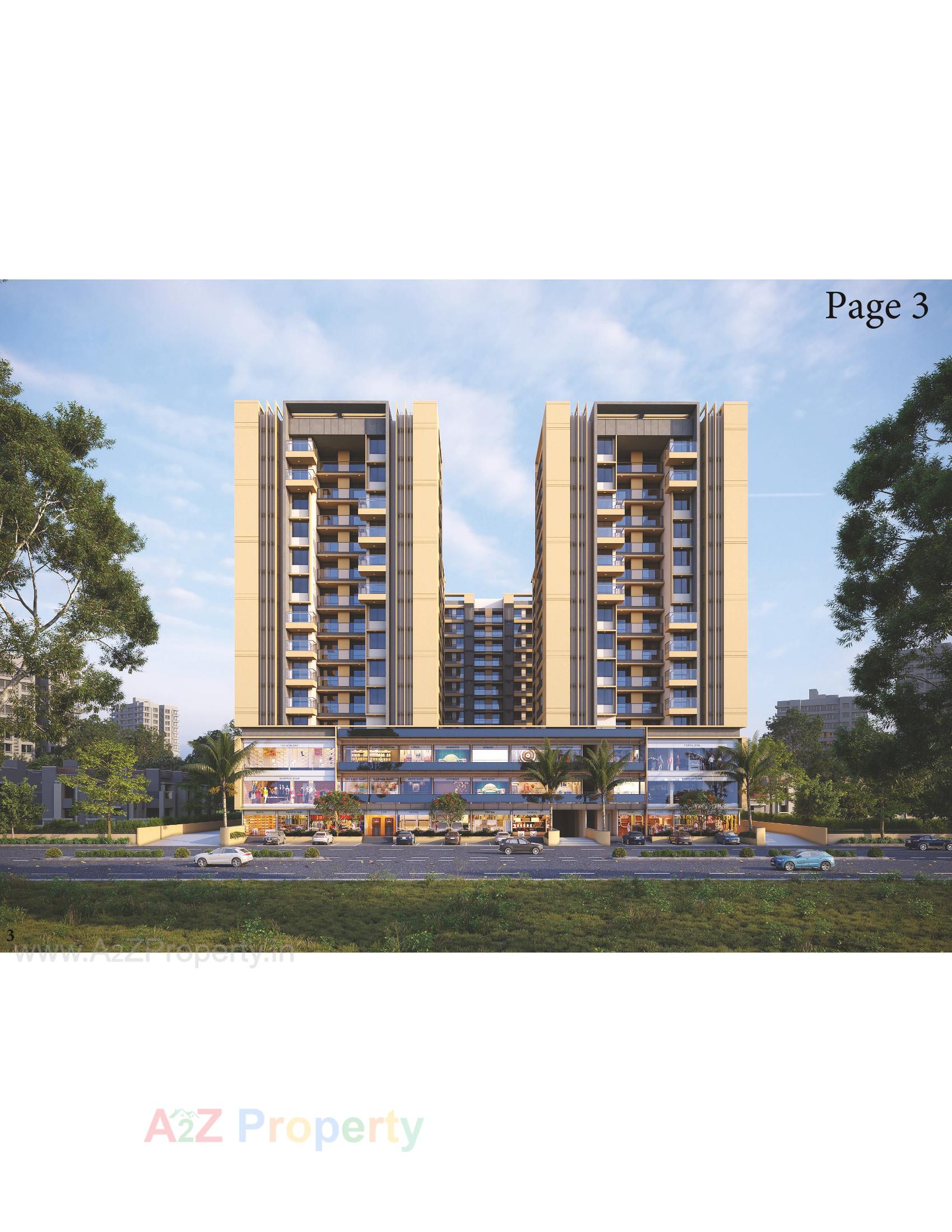 3D Elevation of real estate project The Palm Paradise located at Wadaj, Ahmedabad, Gujarat