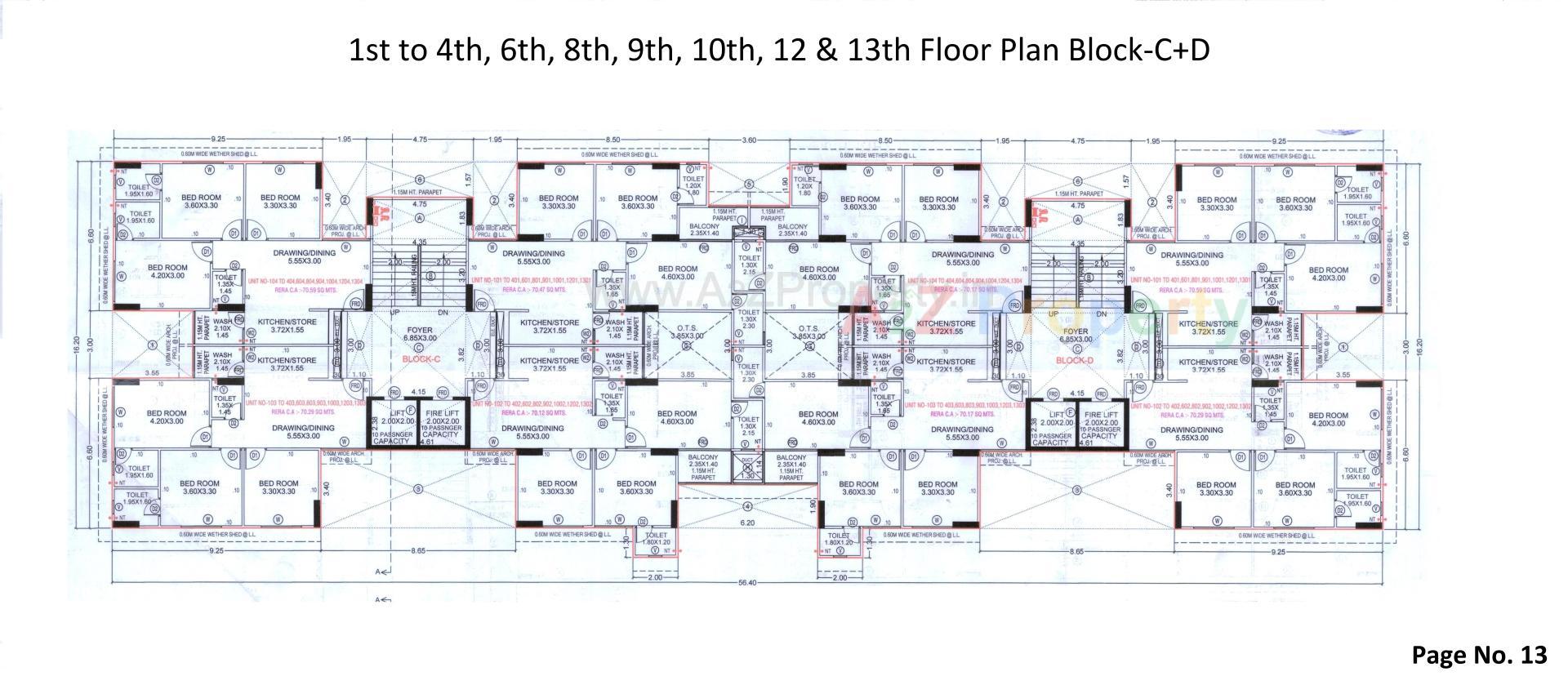 Layout of real estate project The Palm Paradise located at Wadaj, Ahmedabad, Gujarat