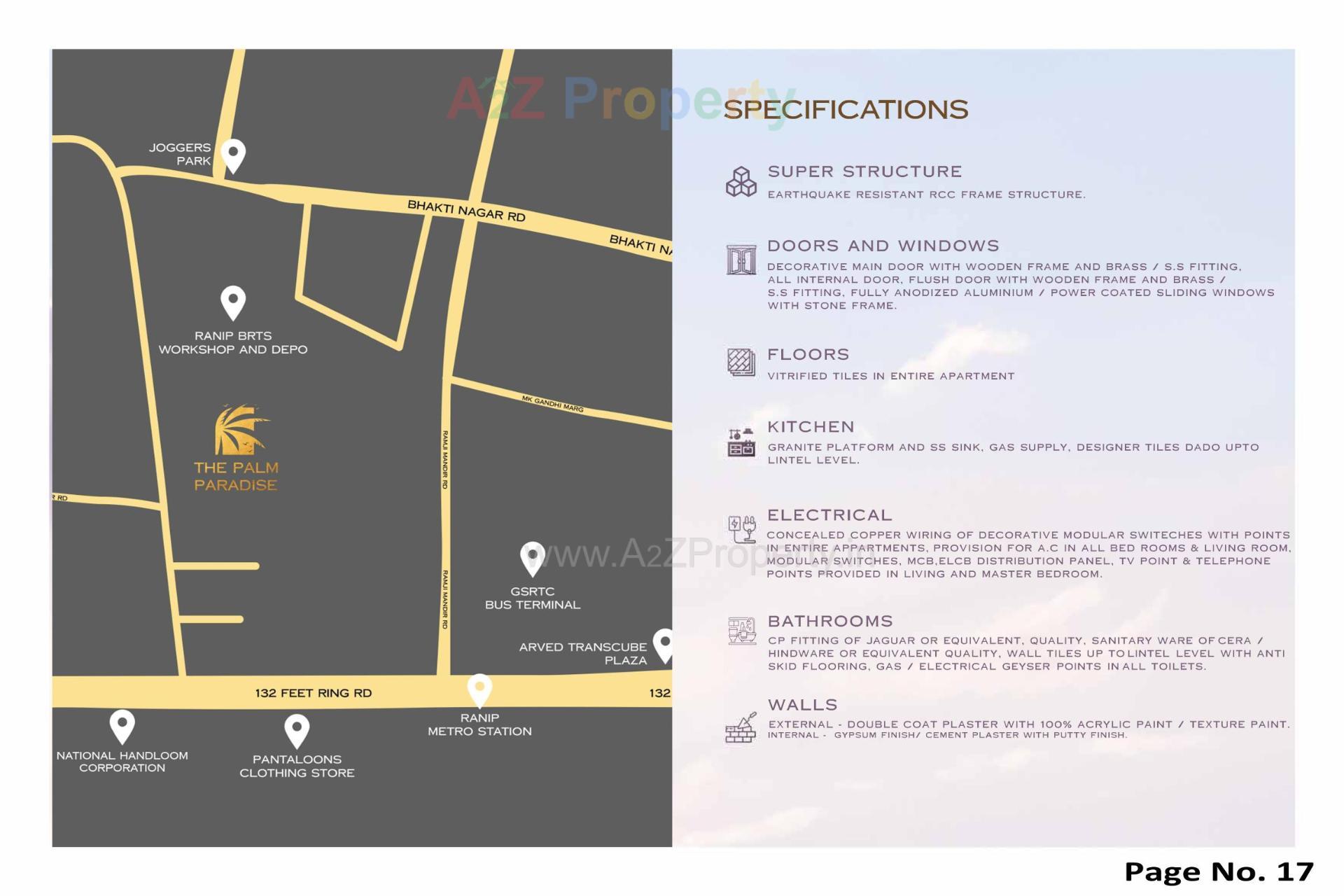  of real estate project The Palm Paradise located at Wadaj, Ahmedabad, Gujarat