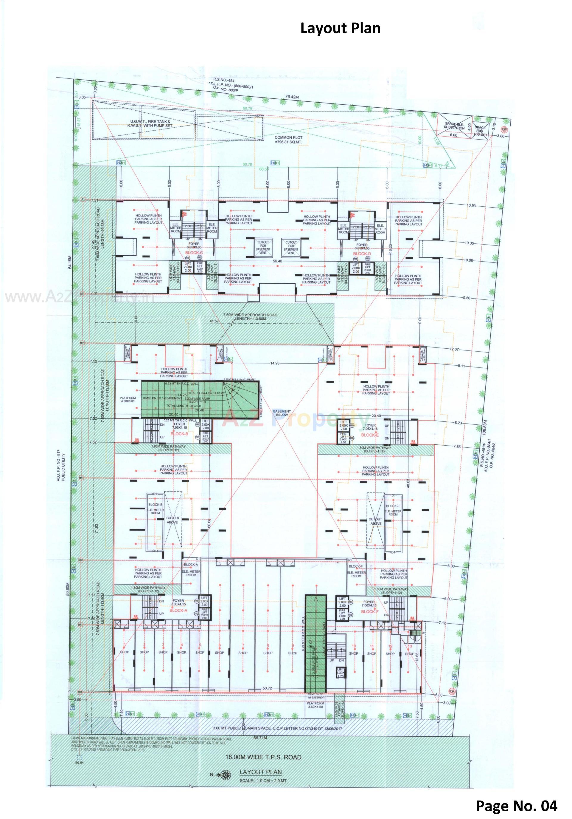 Layout of real estate project The Palm Paradise located at Wadaj, Ahmedabad, Gujarat