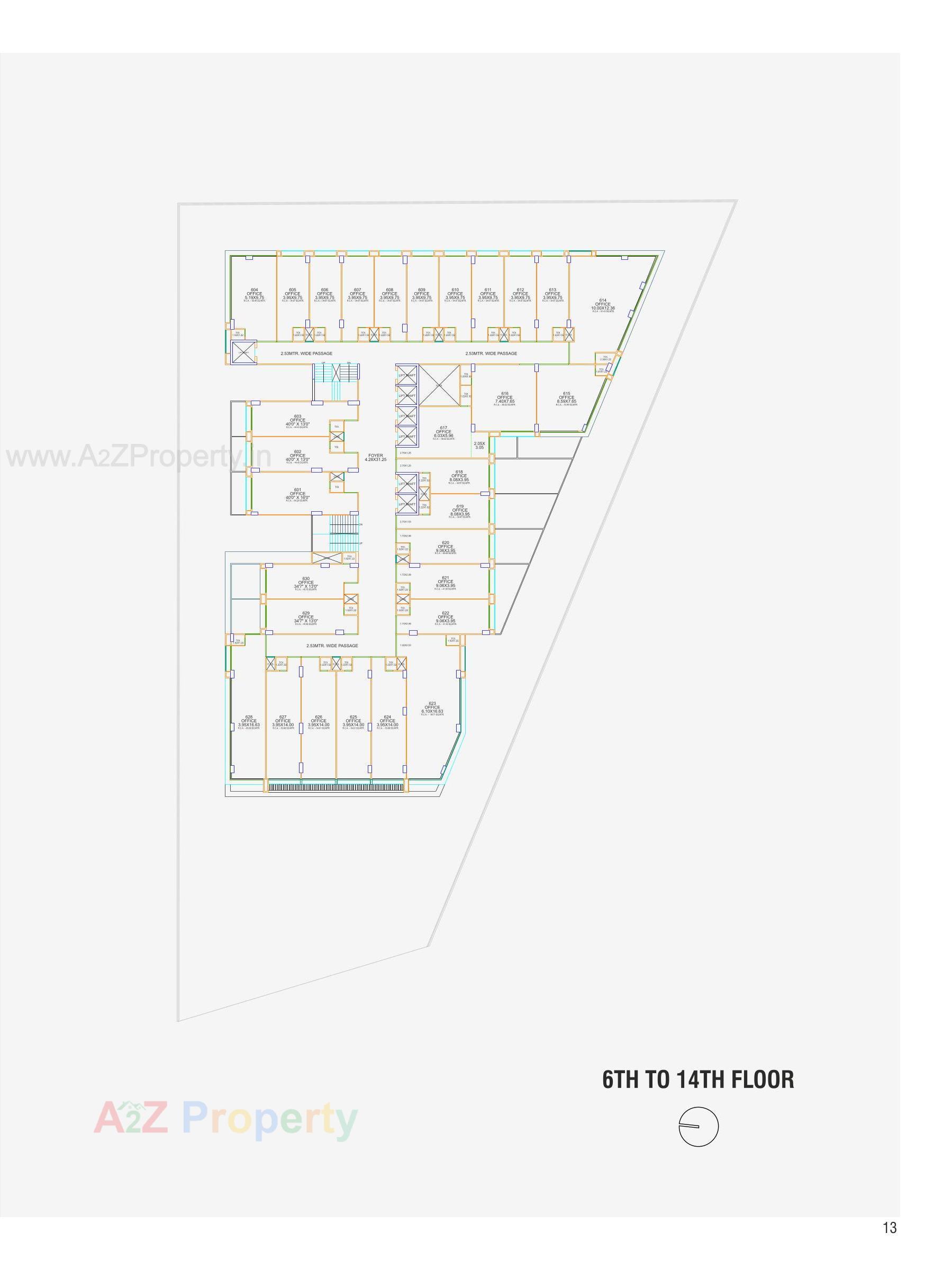 Layout of real estate project The Prime located at Ambali , Ahmedabad, Gujarat