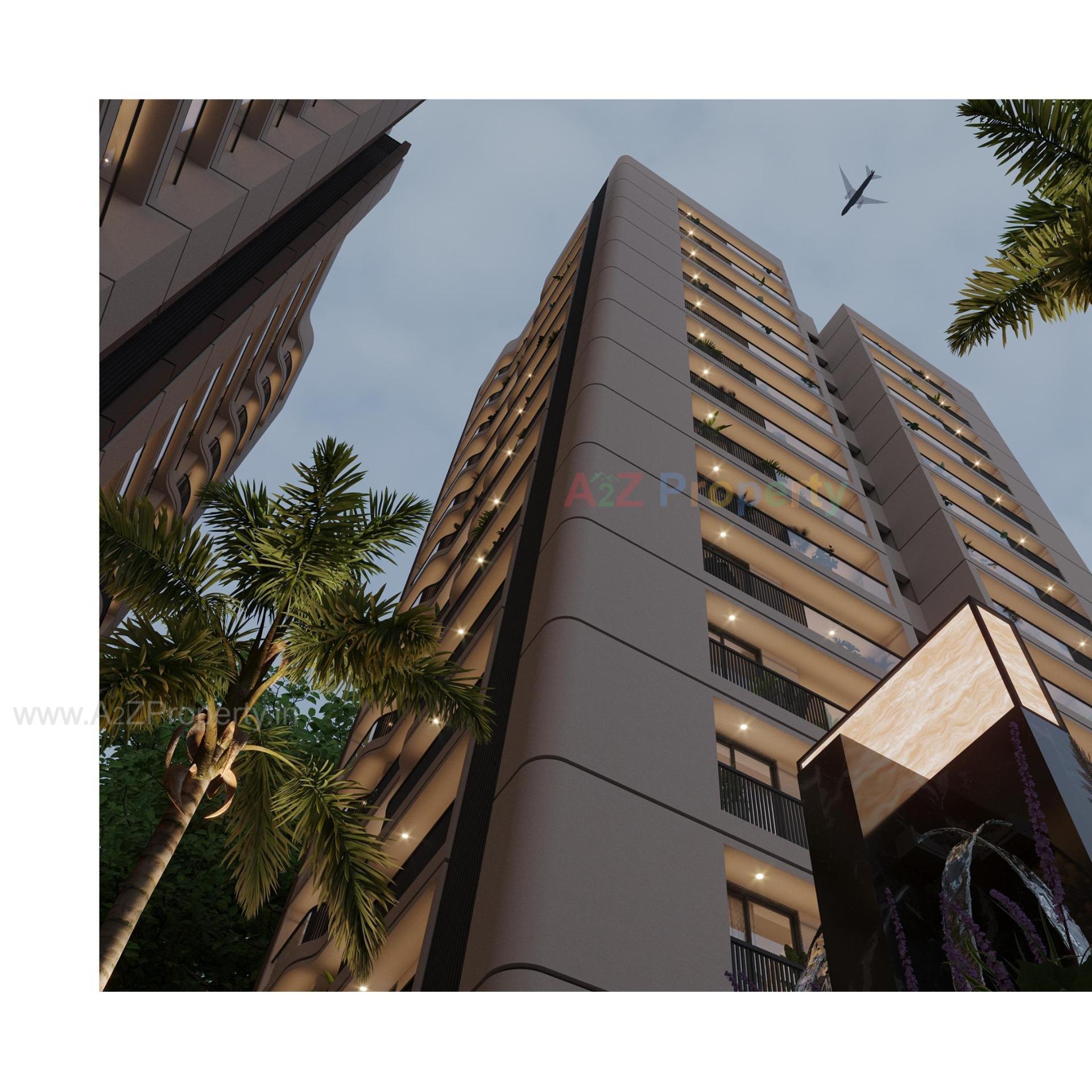 3D Elevation of real estate project The Q located at Chharodi, Ahmedabad, Gujarat