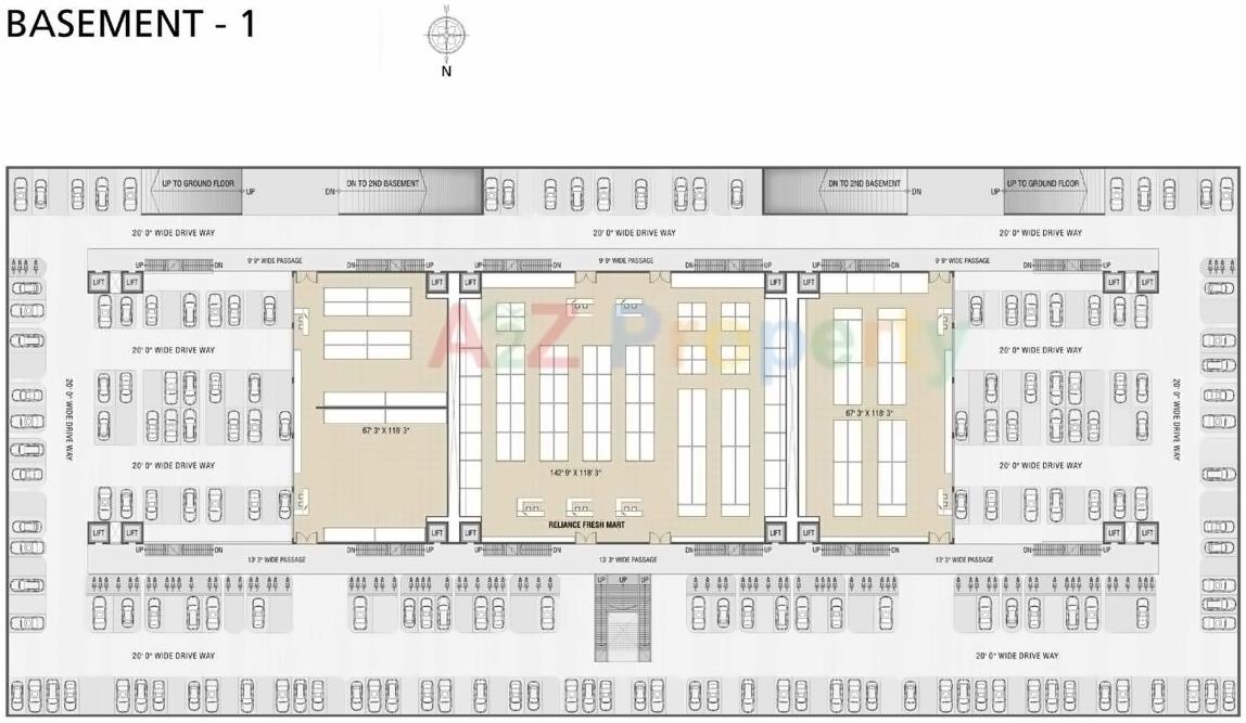Layout of real estate project The Retail Park located at Bopal, Ahmedabad, Gujarat