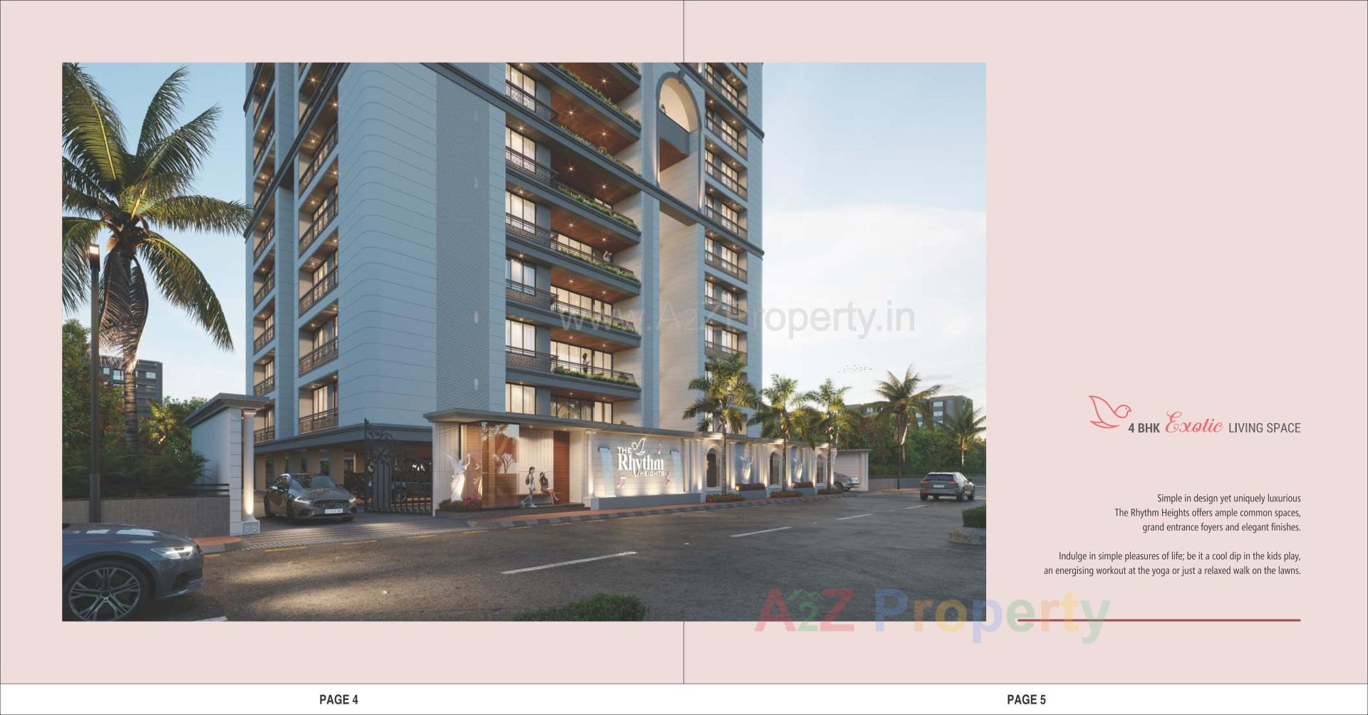 3D Elevation of real estate project The Rhythm Heights located at Nikol, Ahmedabad, Gujarat