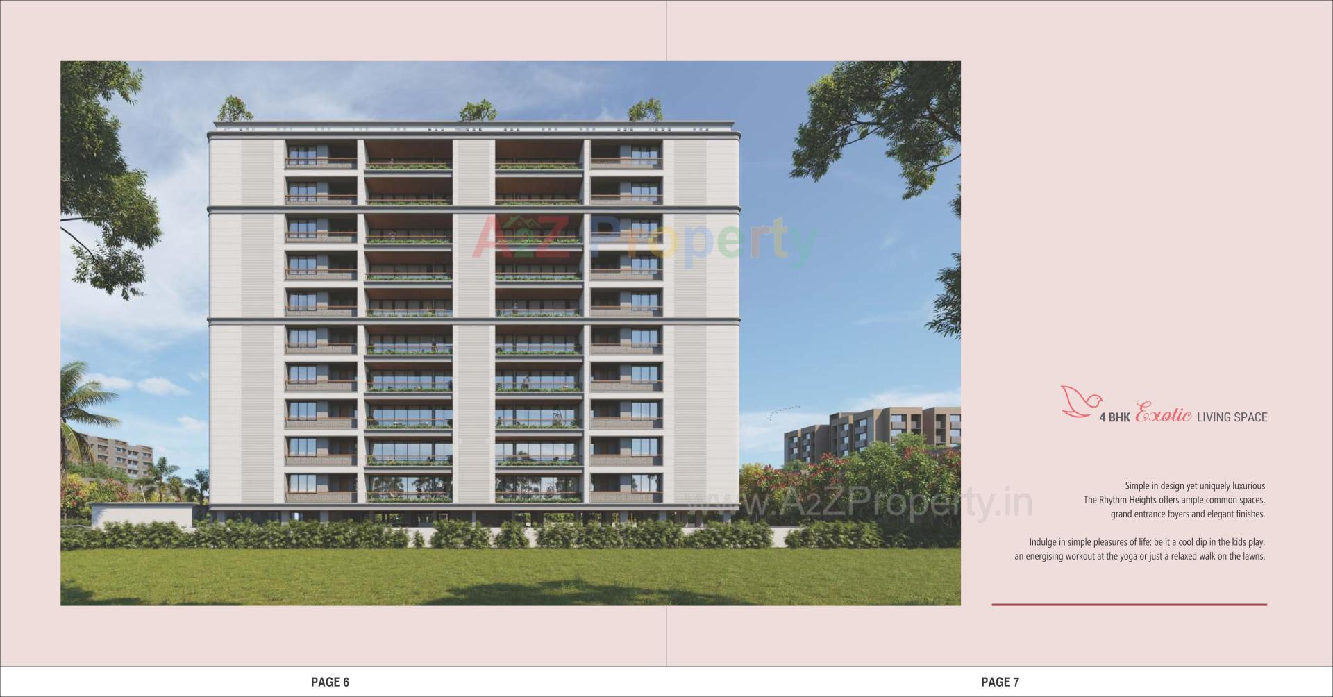3D Elevation of real estate project The Rhythm Heights located at Nikol, Ahmedabad, Gujarat