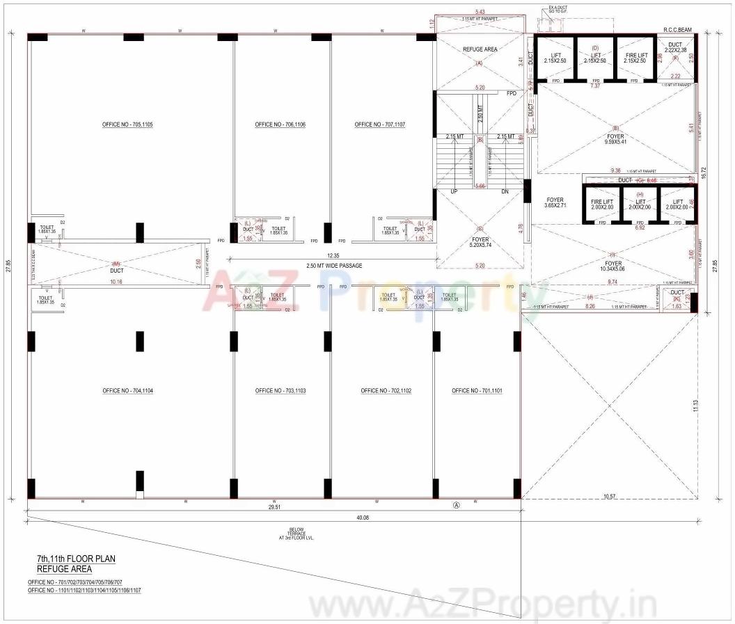 Layout of real estate project The Ridge located at Ahmedabad, Ahmedabad, Gujarat