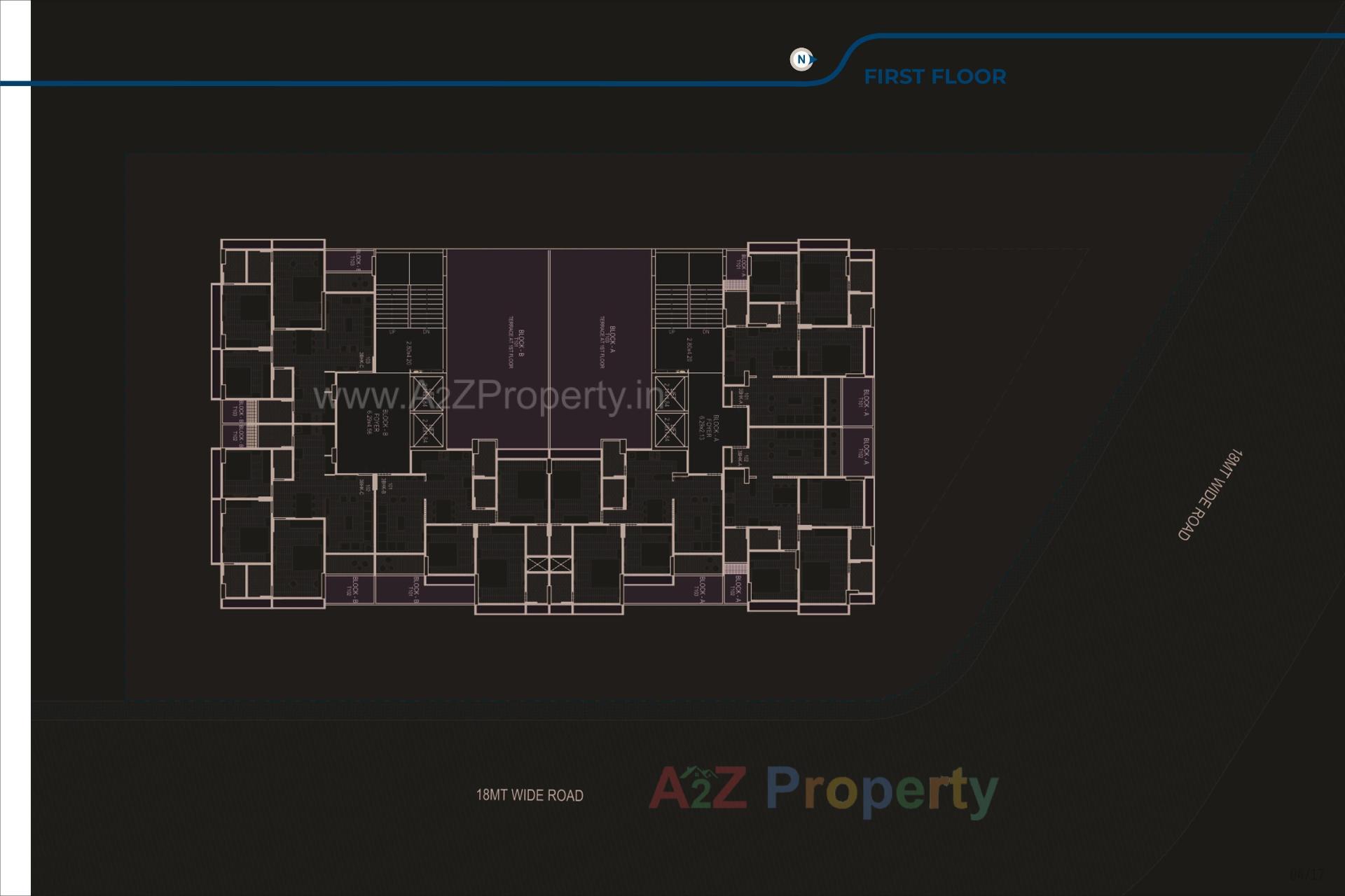 Layout of real estate project The Ripples located at Shela, Ahmedabad, Gujarat