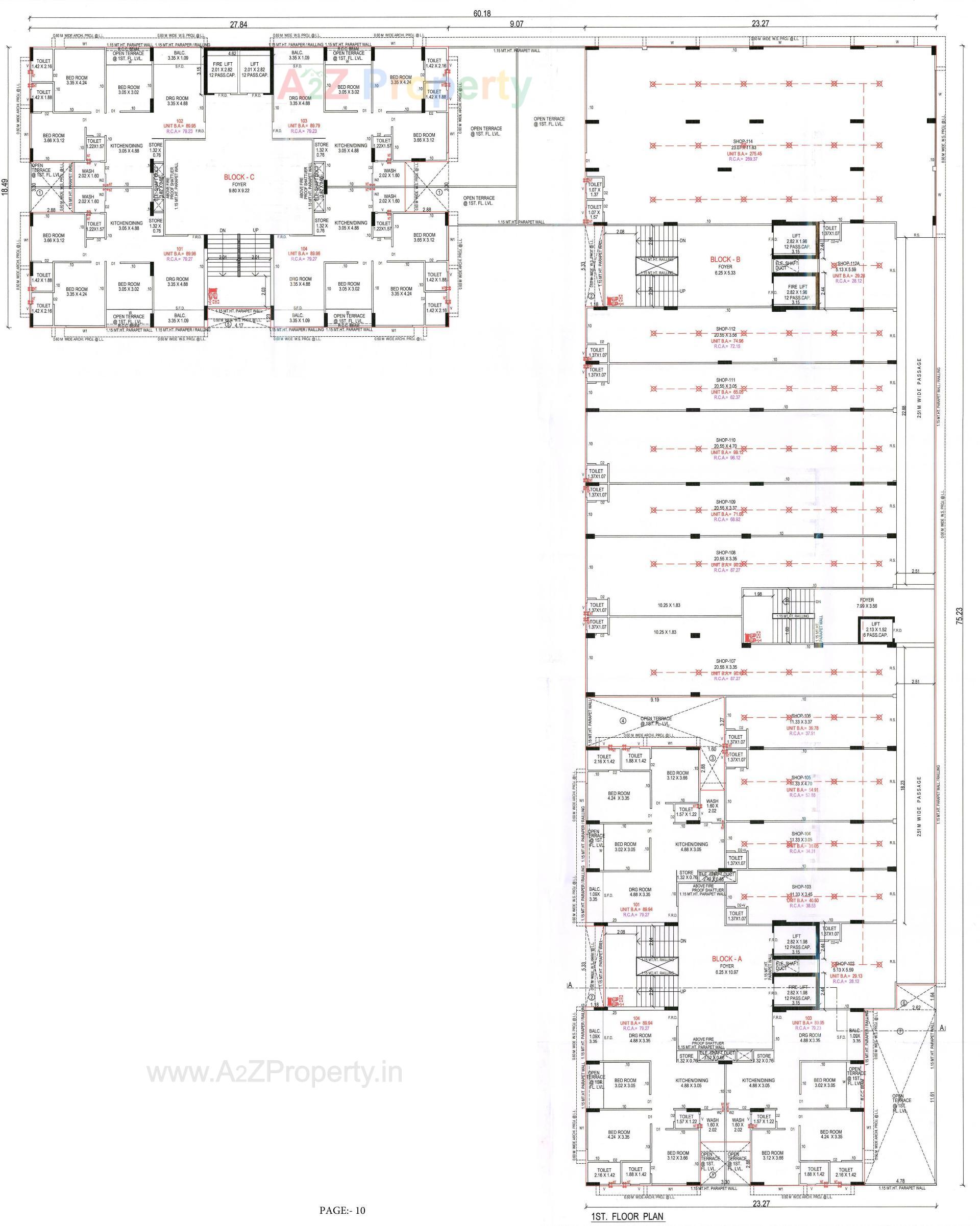Layout of real estate project The Spire located at Bhadaj, Ahmedabad, Gujarat
