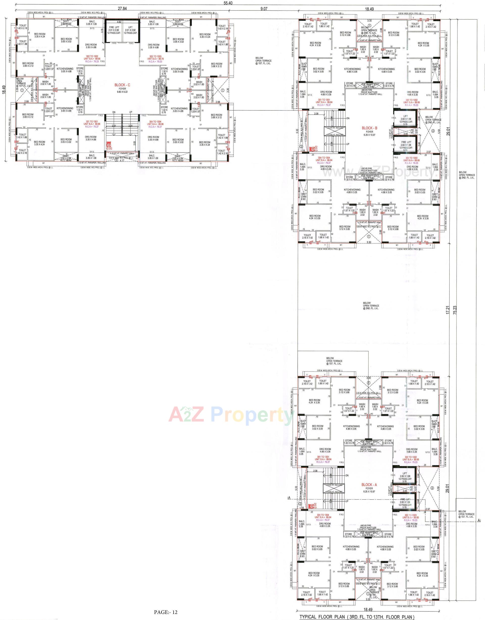 Layout of real estate project The Spire located at Bhadaj, Ahmedabad, Gujarat