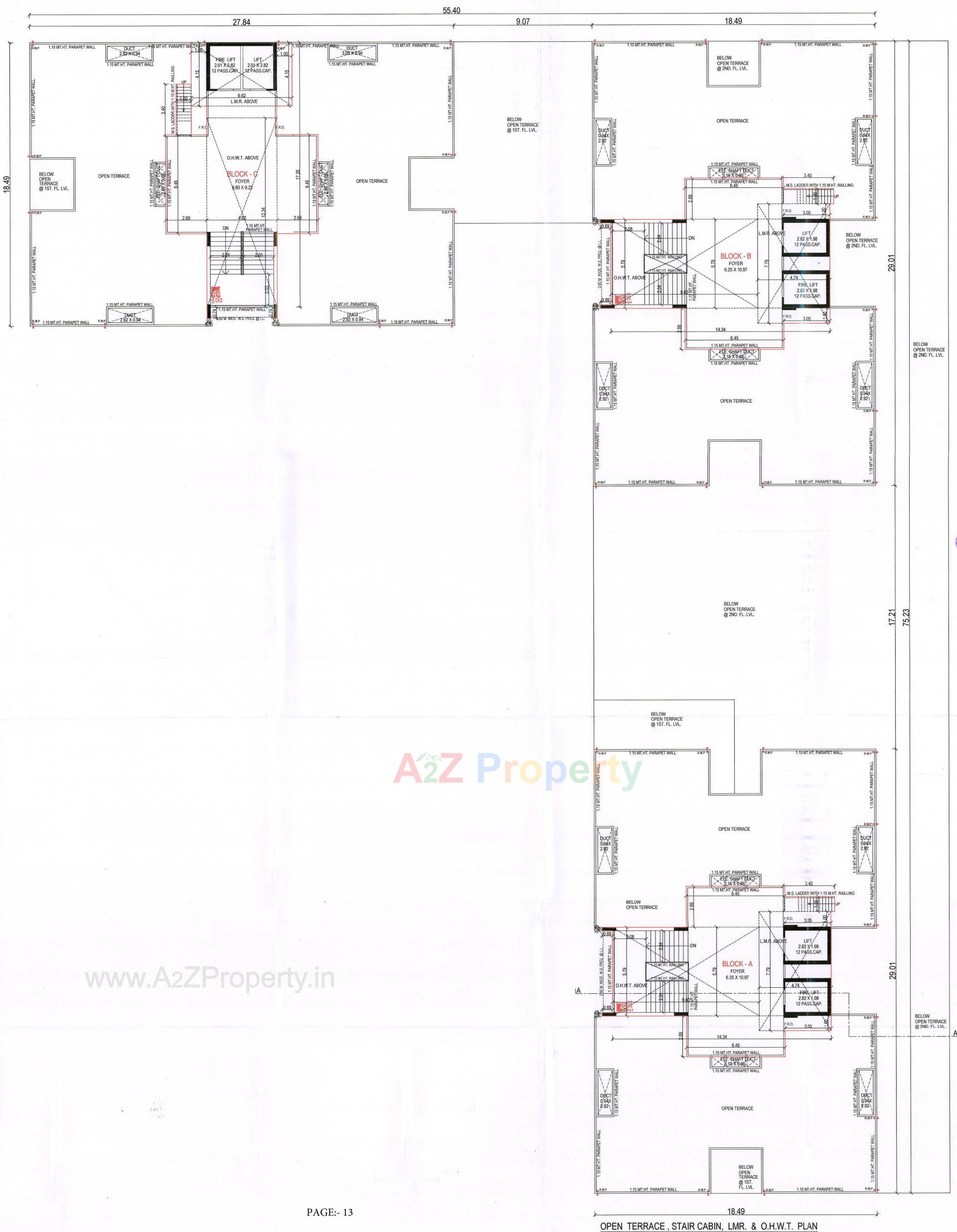 Layout of real estate project The Spire located at Bhadaj, Ahmedabad, Gujarat