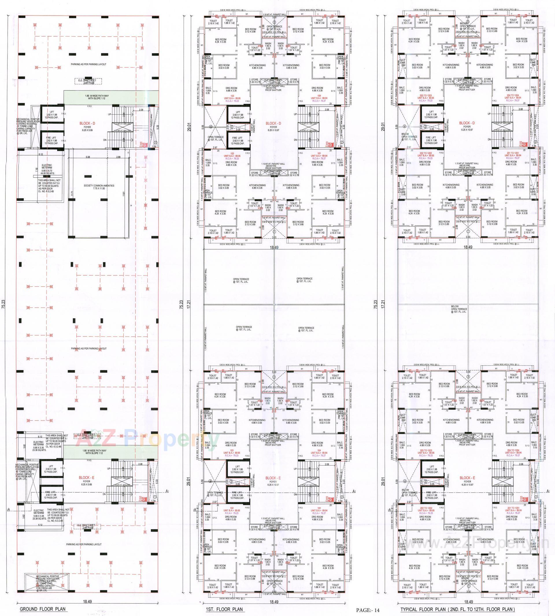 Layout of real estate project The Spire located at Bhadaj, Ahmedabad, Gujarat