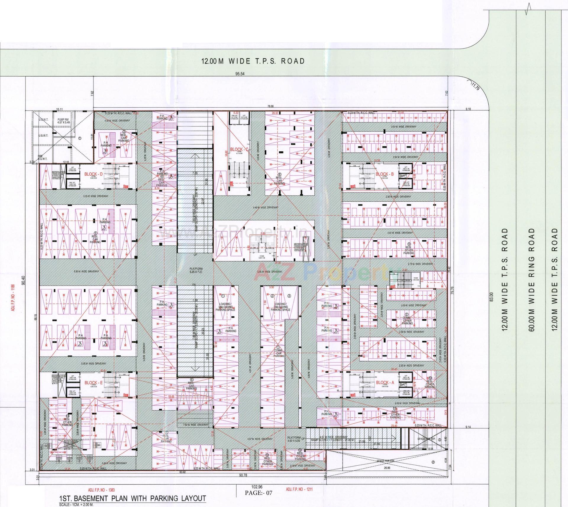 Layout of real estate project The Spire located at Bhadaj, Ahmedabad, Gujarat