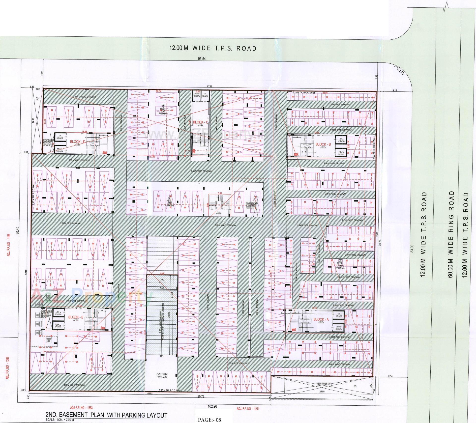 Layout of real estate project The Spire located at Bhadaj, Ahmedabad, Gujarat