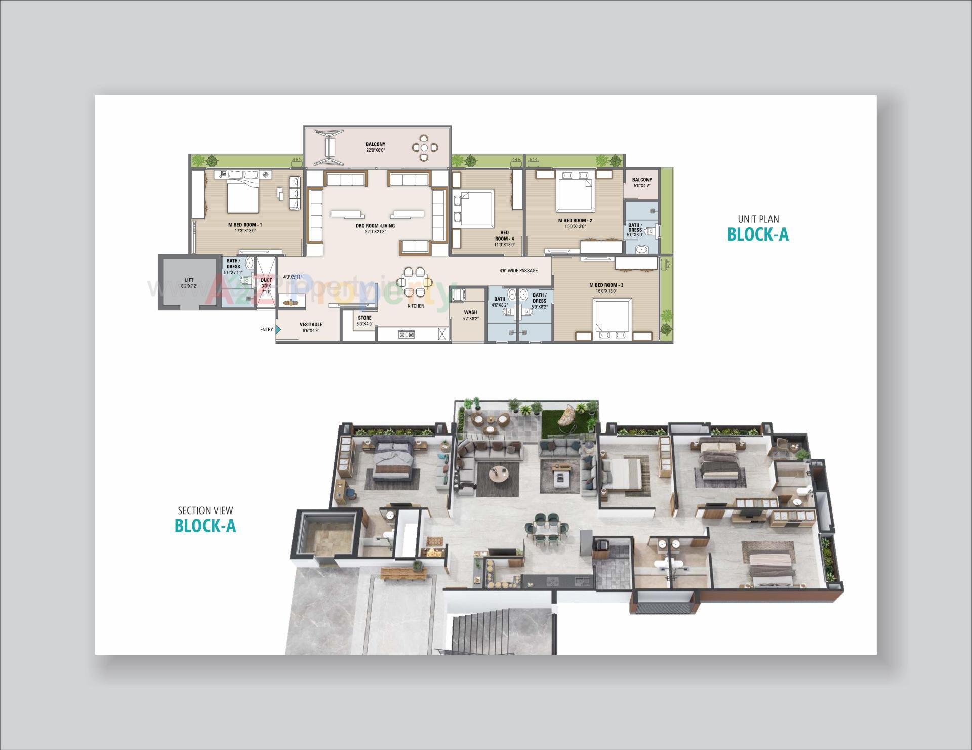 Layout of real estate project The Twin Towers located at Hanspura, Ahmedabad, Gujarat