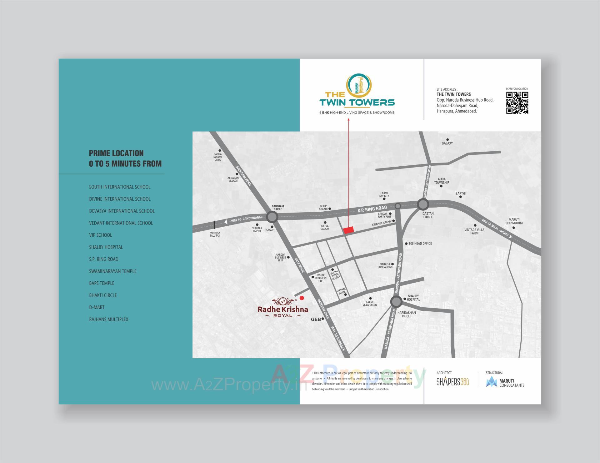  of real estate project The Twin Towers located at Hanspura, Ahmedabad, Gujarat