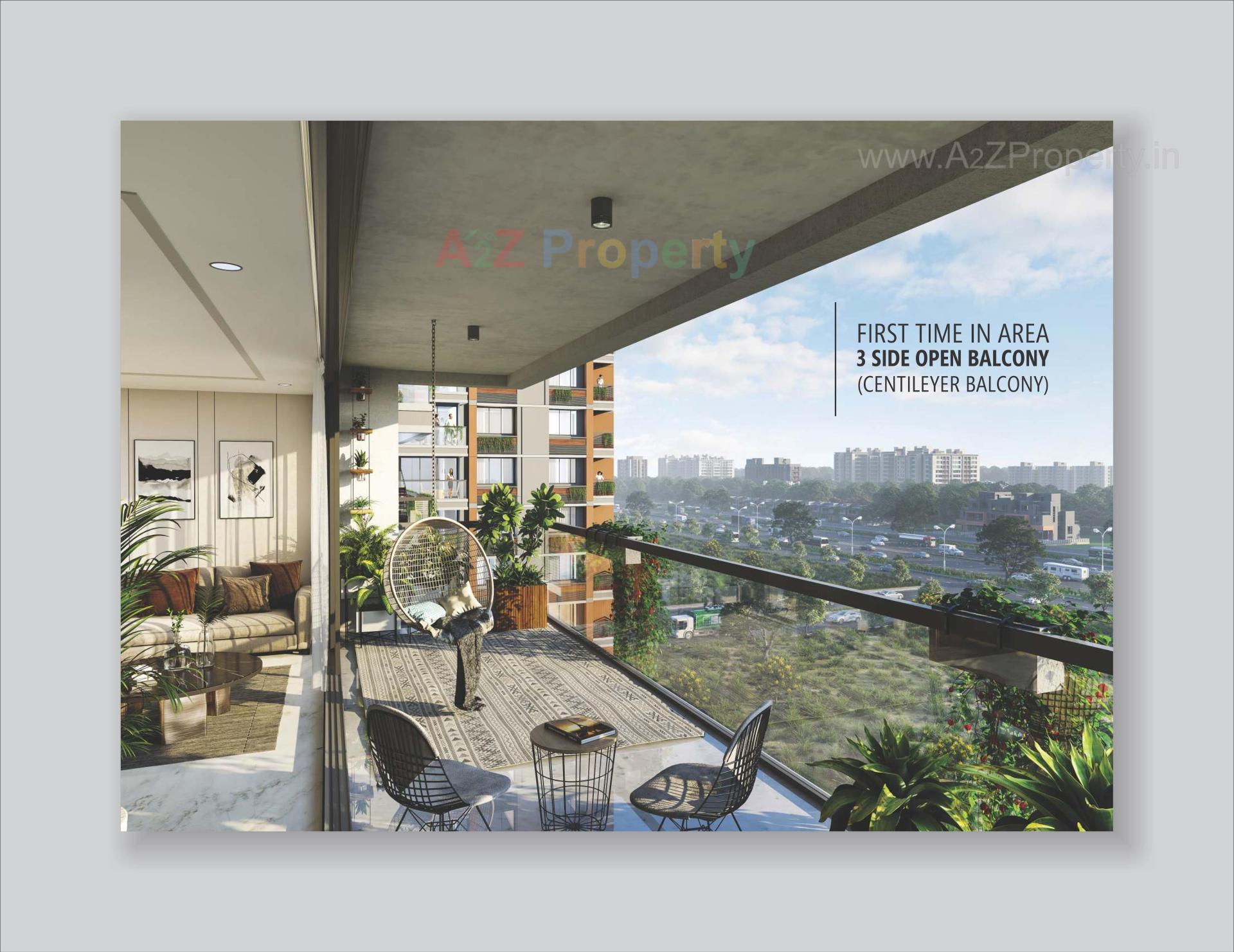 3D Elevation of real estate project The Twin Towers located at Hanspura, Ahmedabad, Gujarat