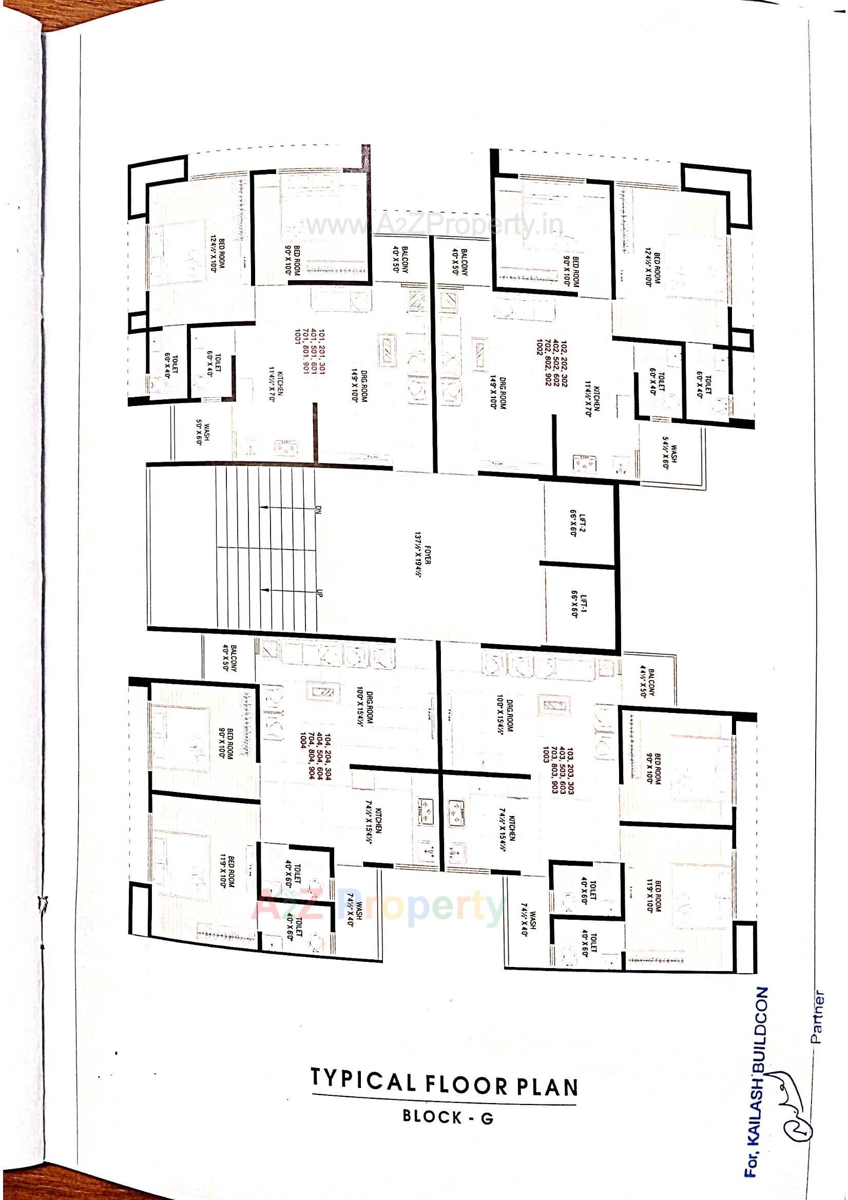 Layout of real estate project The Willows located at Hathijan, Ahmedabad, Gujarat