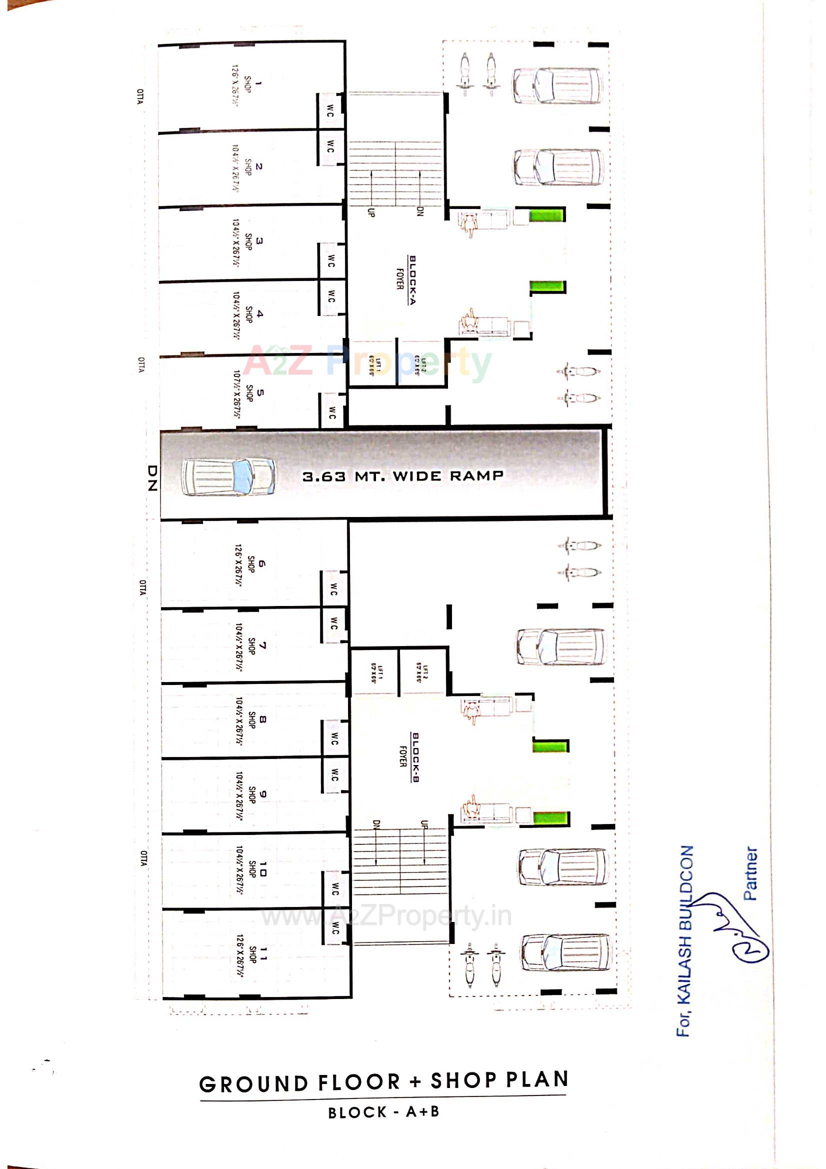 Layout of real estate project The Willows located at Hathijan, Ahmedabad, Gujarat