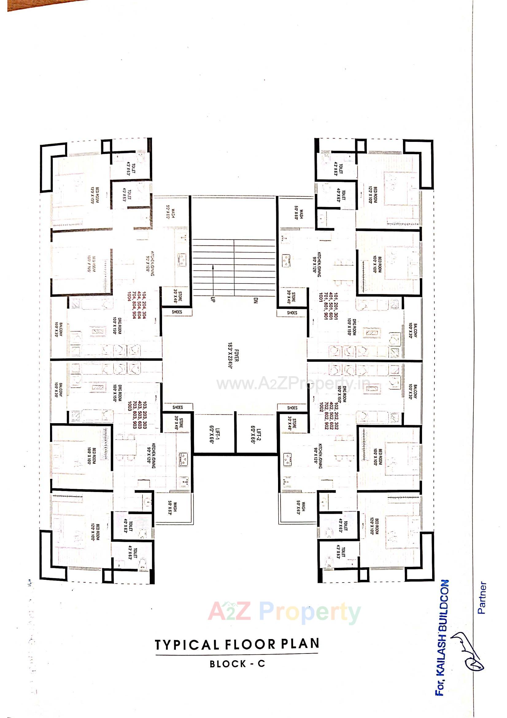 Layout of real estate project The Willows located at Hathijan, Ahmedabad, Gujarat
