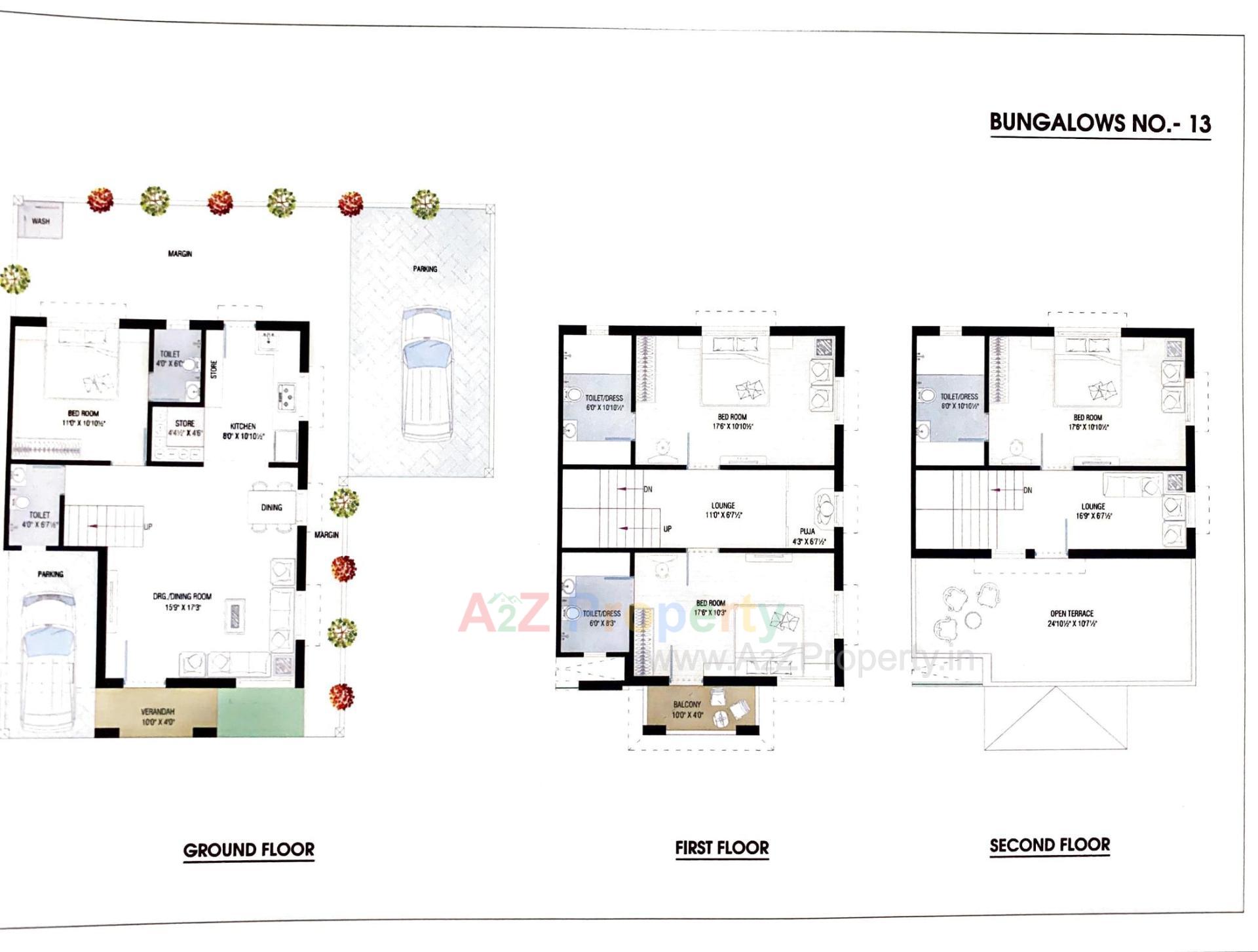 Layout of real estate project The Willows located at Hathijan, Ahmedabad, Gujarat