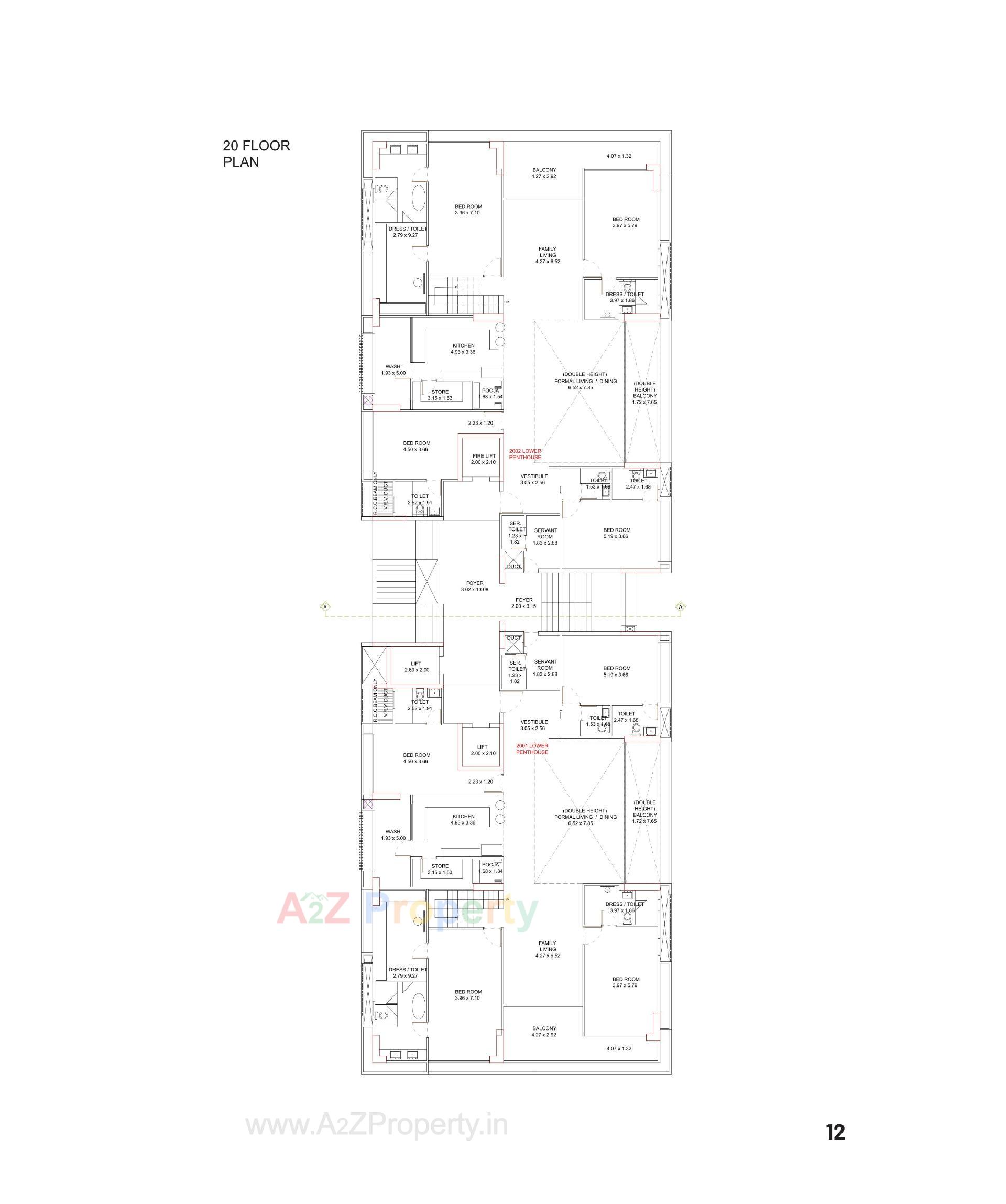 Layout of real estate project Times 40 located at Bodakdev, Ahmedabad, Gujarat