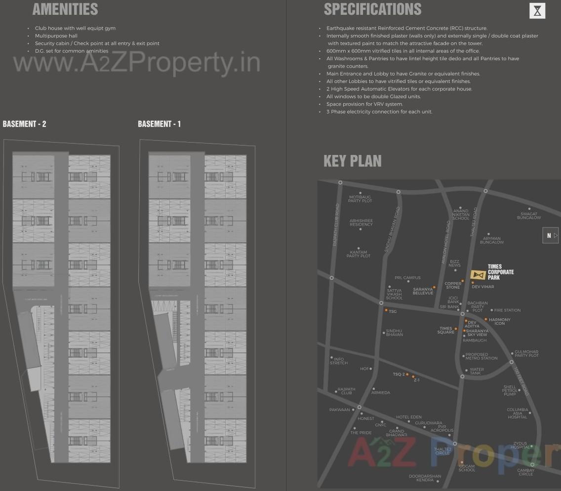  of real estate project Times Corporate Park located at Thaltej, Ahmedabad, Gujarat