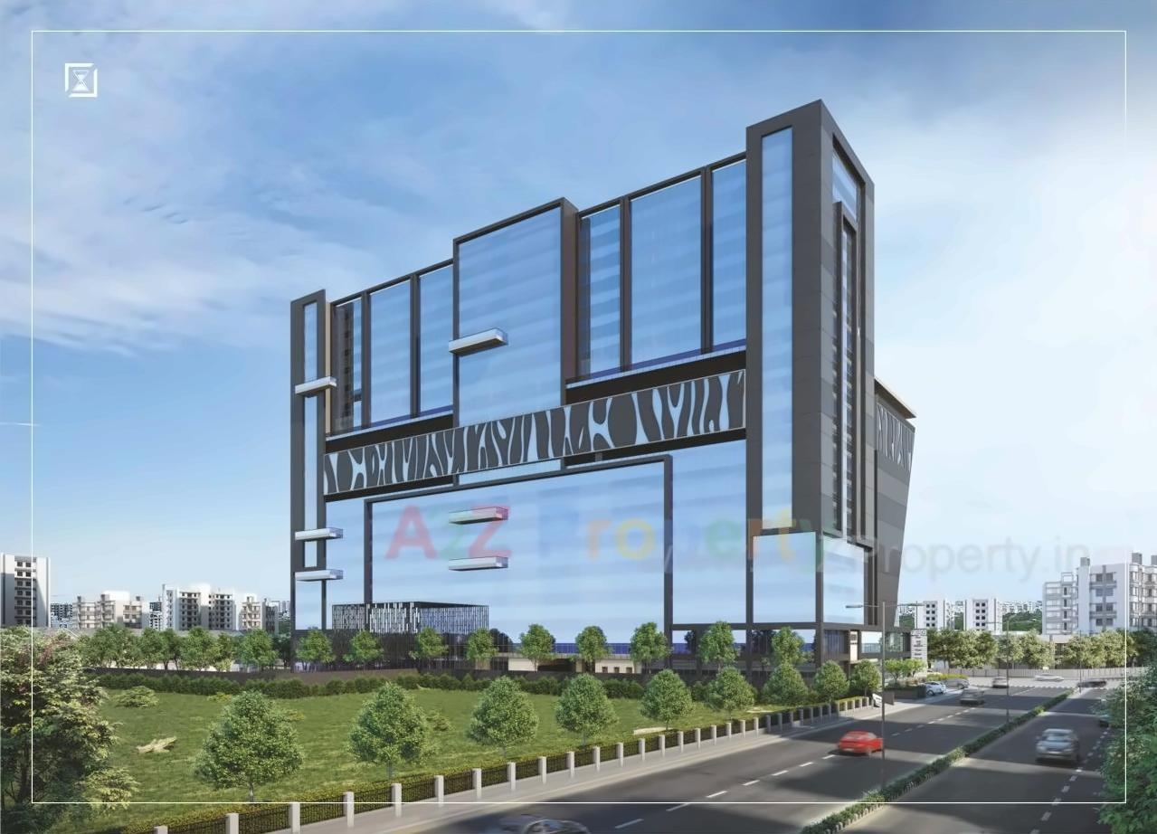 3D Elevation of real estate project Times Square Grand located at Thaltej, Ahmedabad, Gujarat