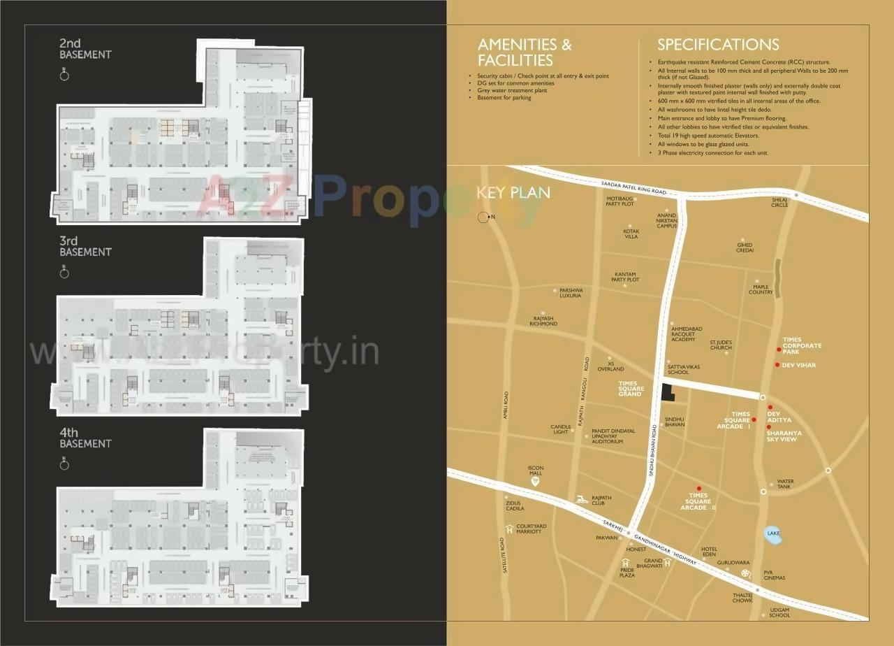  of real estate project Times Square Grand located at Thaltej, Ahmedabad, Gujarat