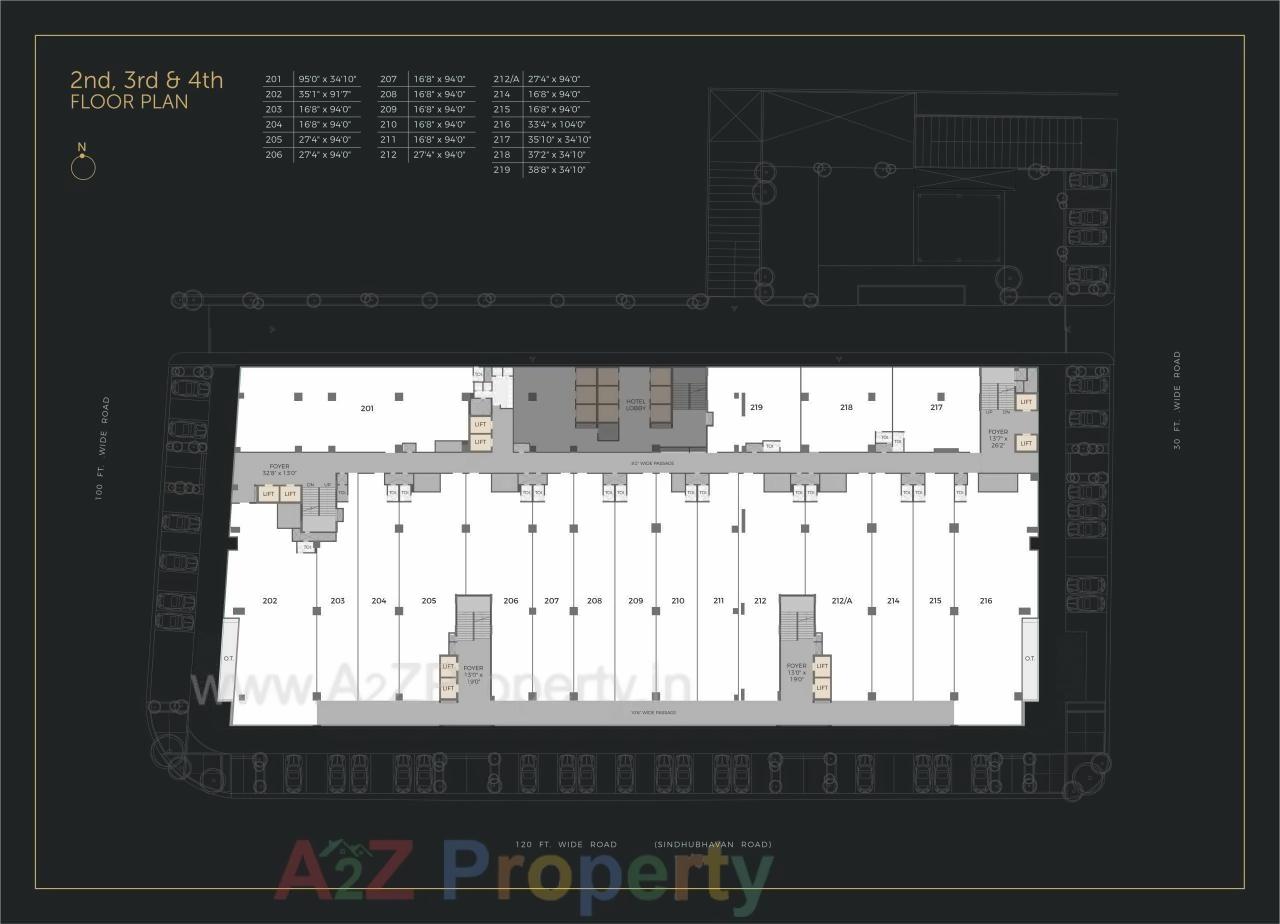 Layout of real estate project Times Square Grand located at Thaltej, Ahmedabad, Gujarat