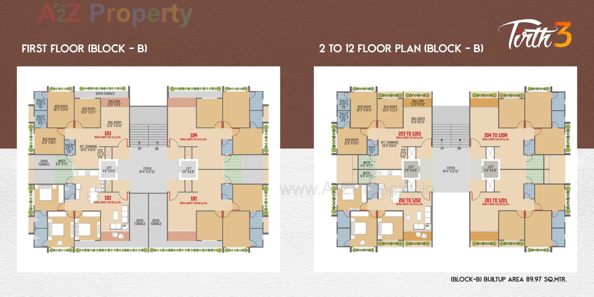 Layout of real estate project Tirth located at Vatva, Ahmedabad, Gujarat