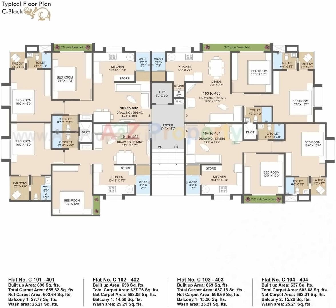 Layout of real estate project Tirth Casitas located at Vasna, Ahmedabad, Gujarat