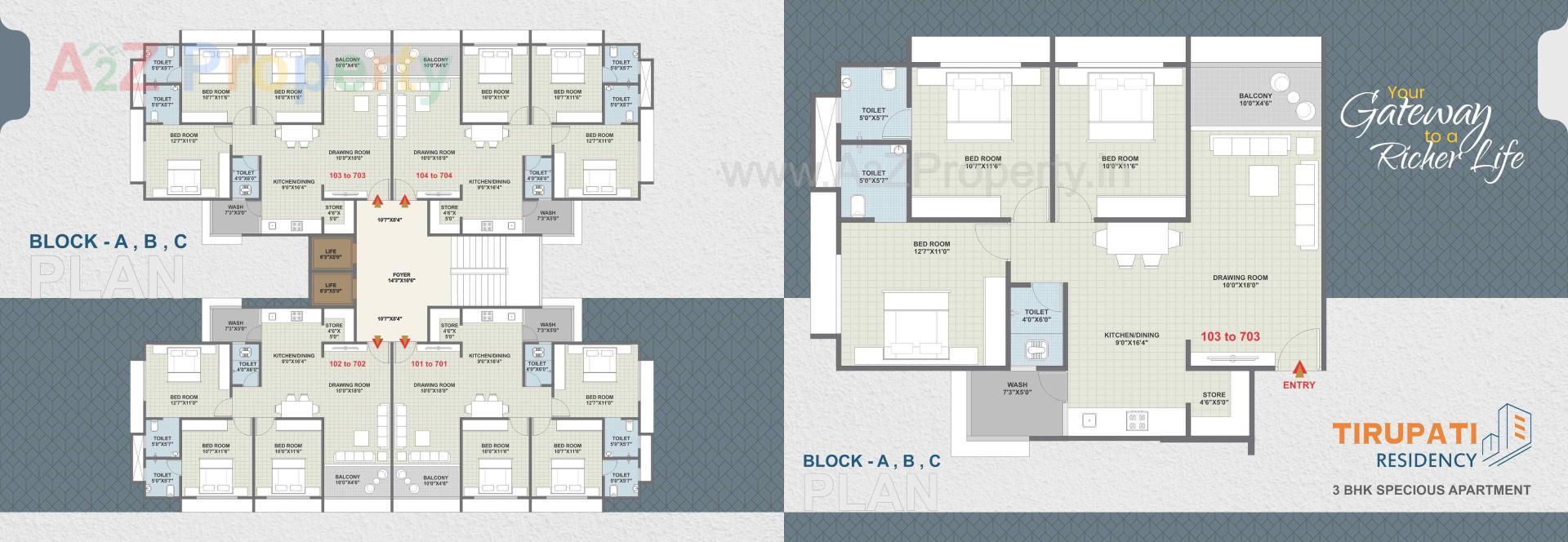 Layout of real estate project Tirupati Residency located at Kathwada, Ahmedabad, Gujarat