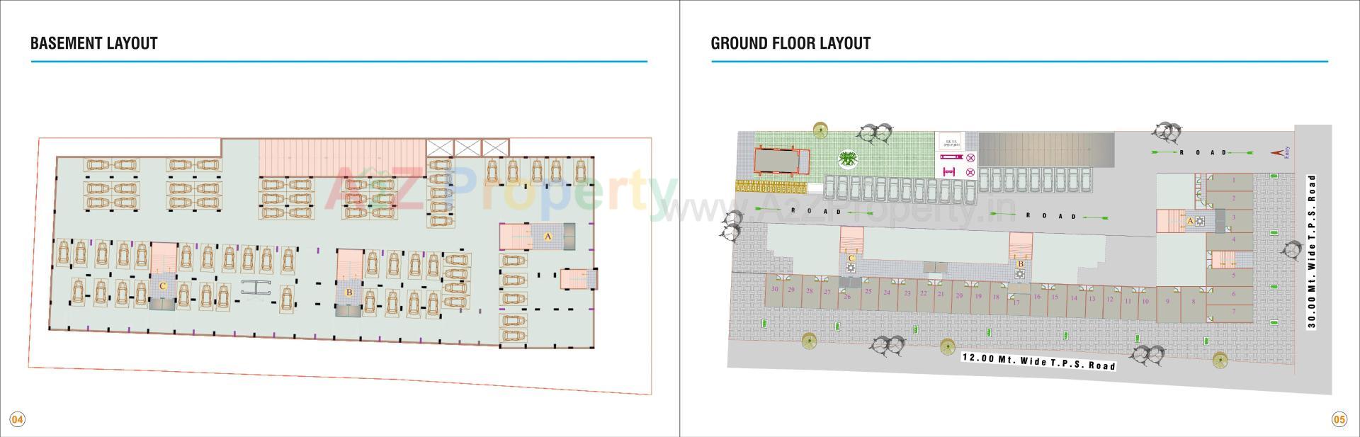 Layout of real estate project Tirupati Tower located at Vatva, Ahmedabad, Gujarat