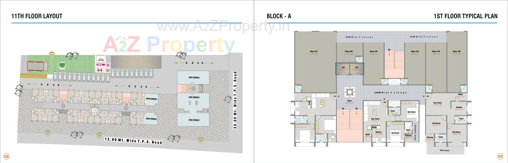 Layout of real estate project Tirupati Tower located at Vatva, Ahmedabad, Gujarat
