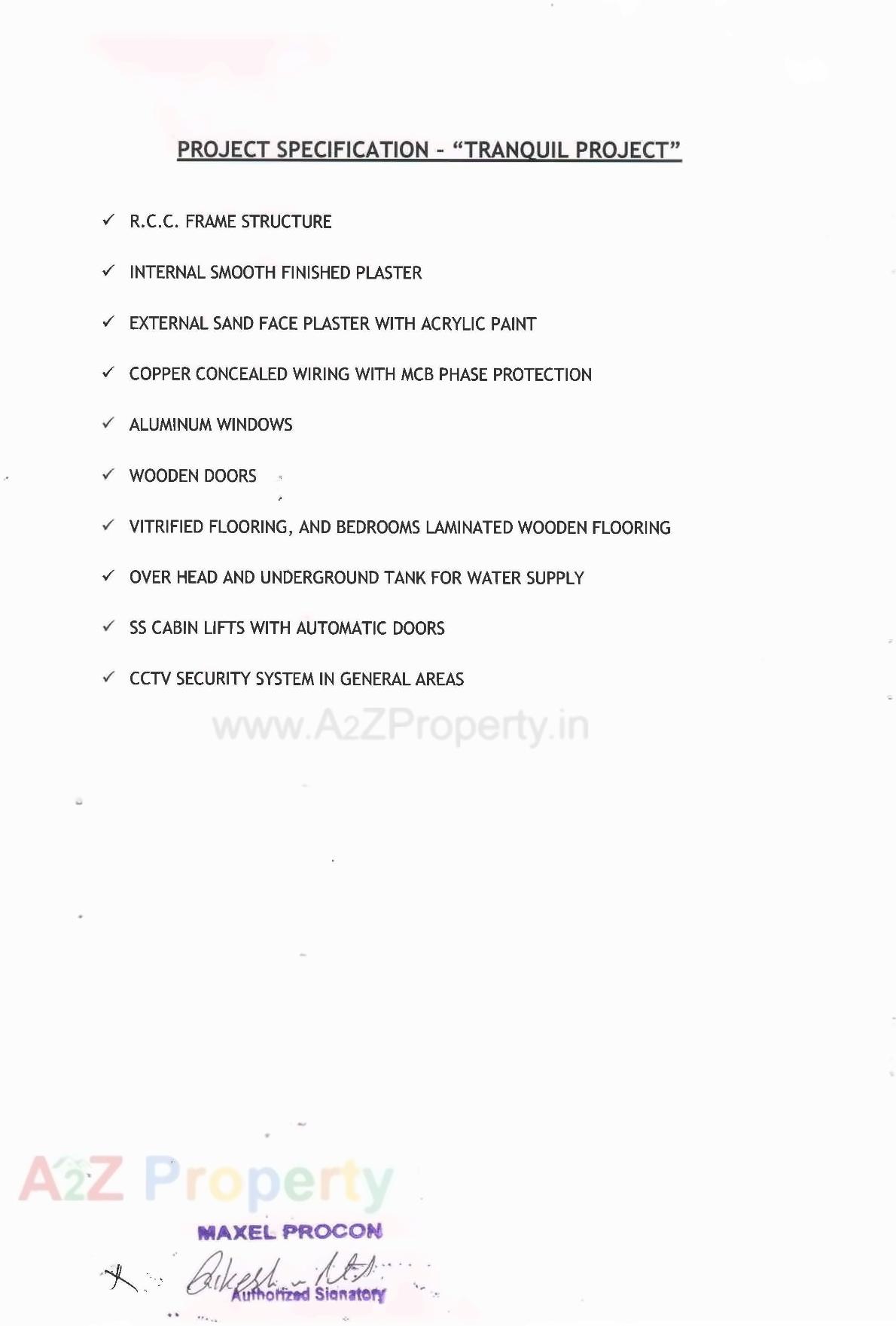  of real estate project Tranquil located at Makarba, Ahmedabad, Gujarat