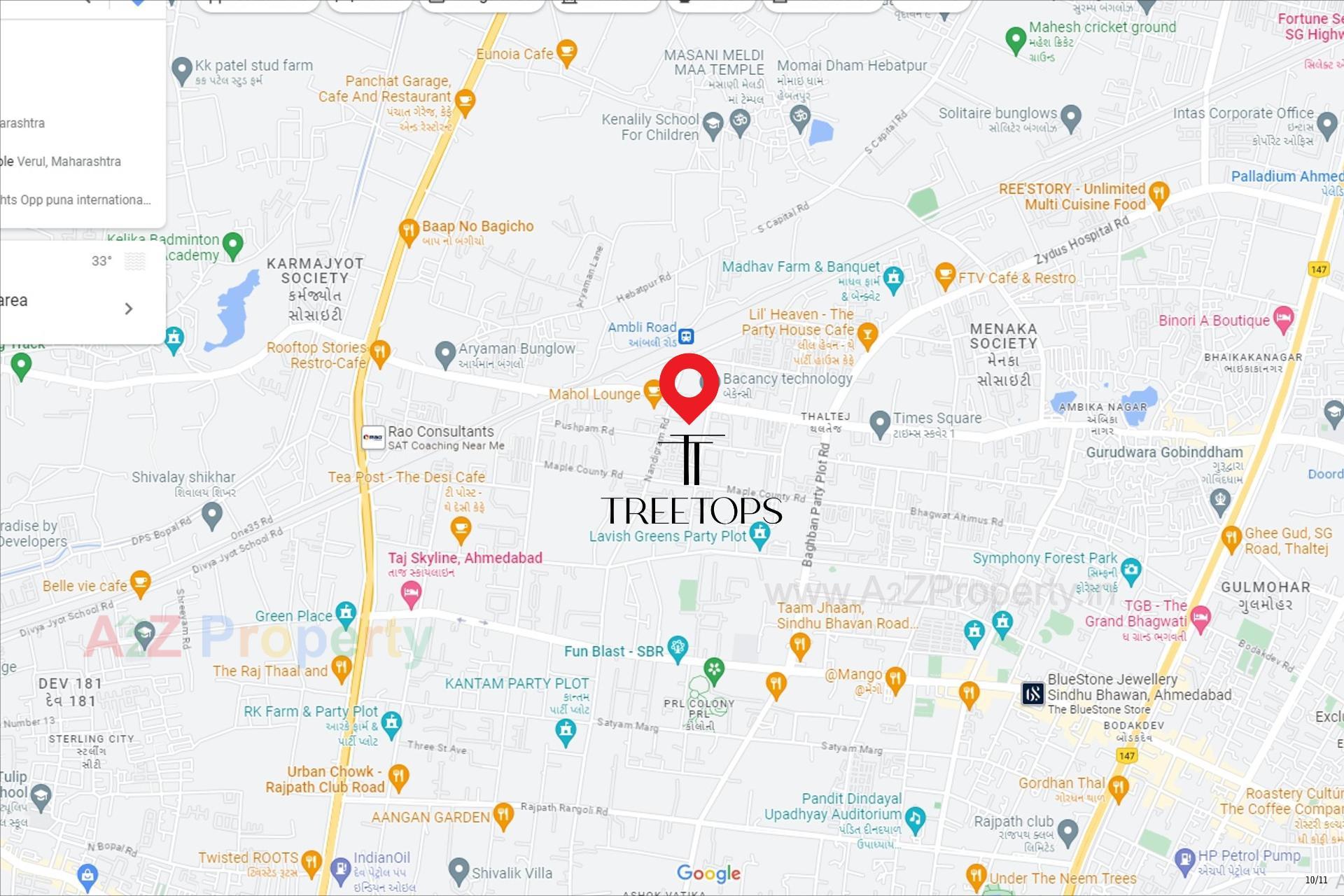  of real estate project Treetop located at Thaltej, Ahmedabad, Gujarat
