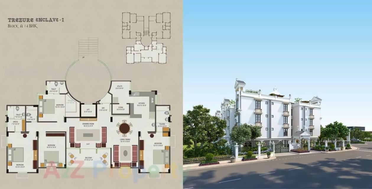 Layout of real estate project Trezure Enclave located at Shilaj, Ahmedabad, Gujarat