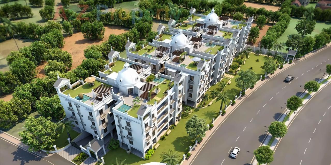 3D Elevation of real estate project Trezure Enclave located at Shilaj, Ahmedabad, Gujarat