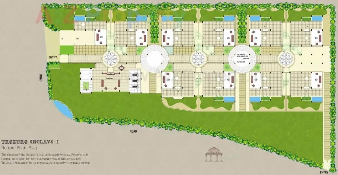 Layout of real estate project Trezure Enclave located at Shilaj, Ahmedabad, Gujarat