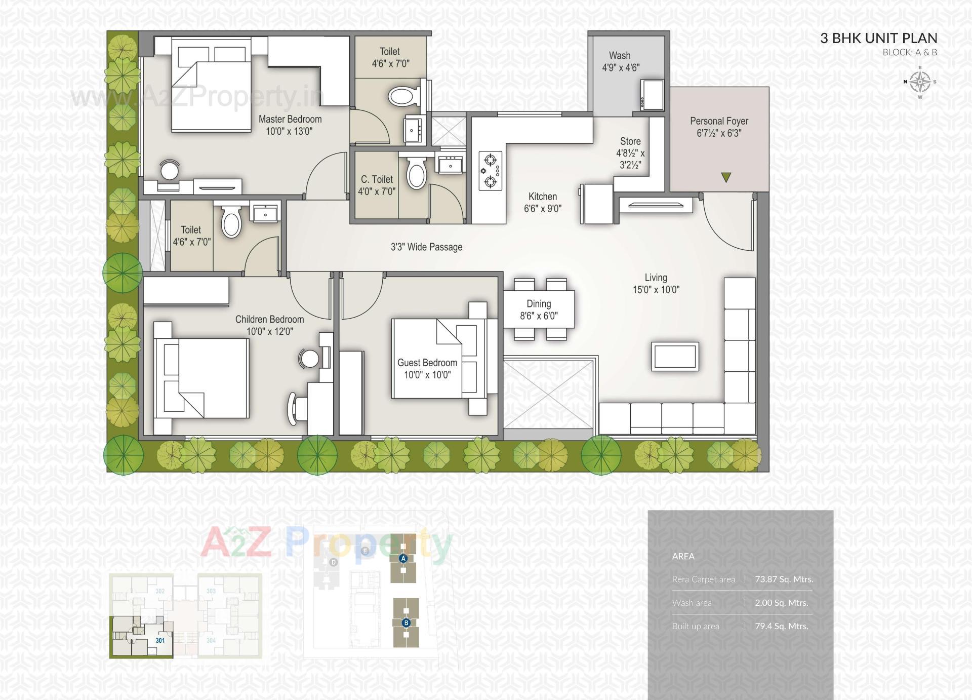 Layout of real estate project Trident Elanzza located at Khodiyar, Ahmedabad, Gujarat