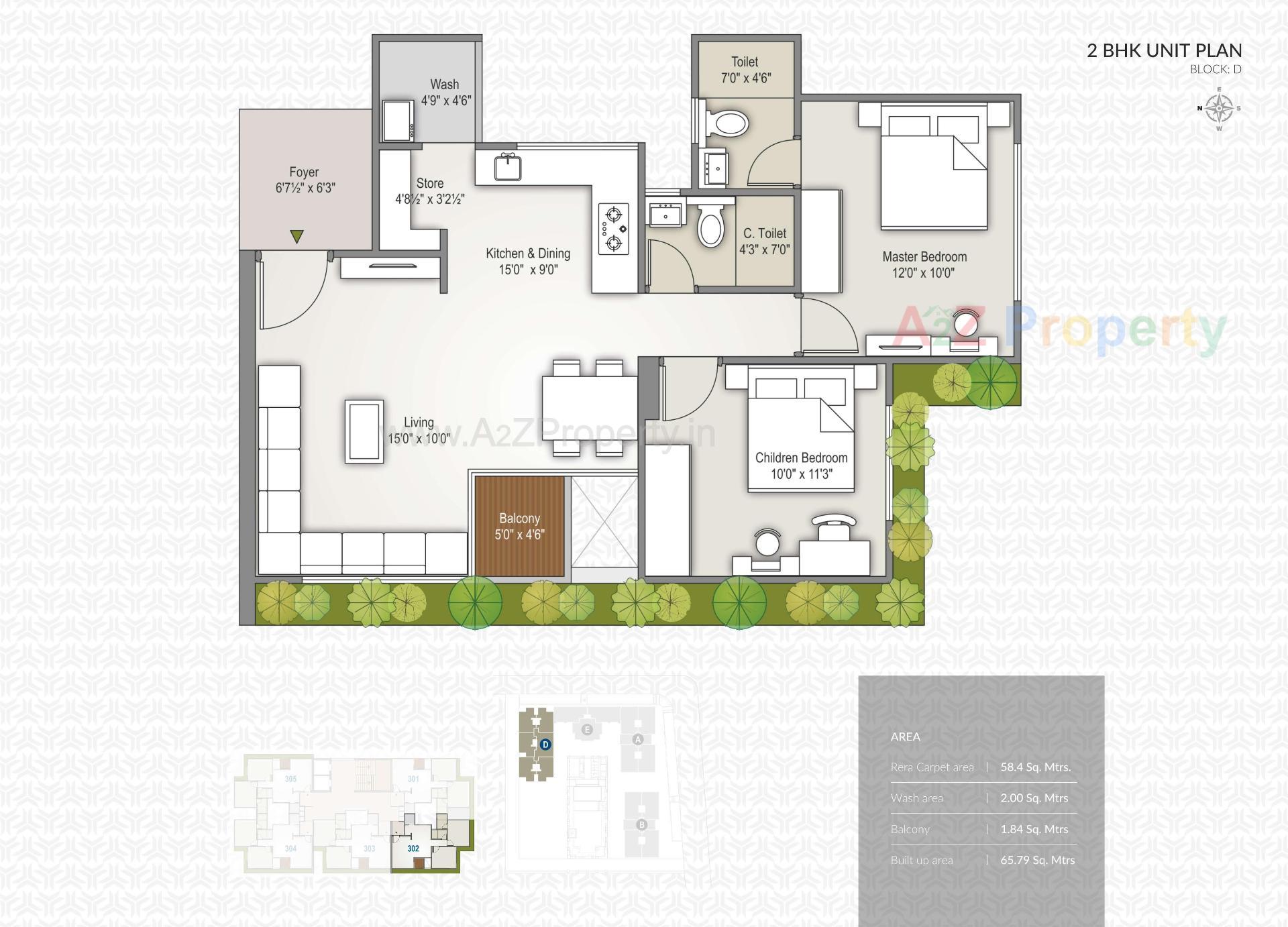 Layout of real estate project Trident Elanzza located at Khodiyar, Ahmedabad, Gujarat