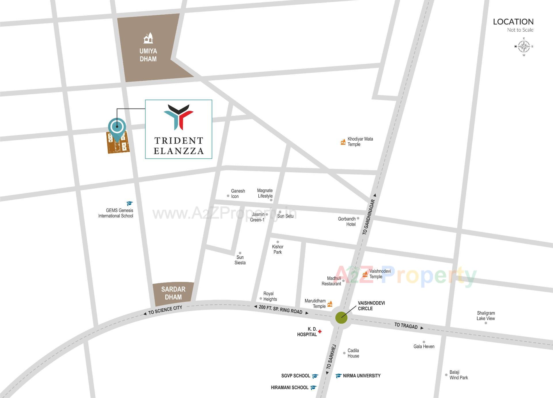  of real estate project Trident Elanzza located at Khodiyar, Ahmedabad, Gujarat