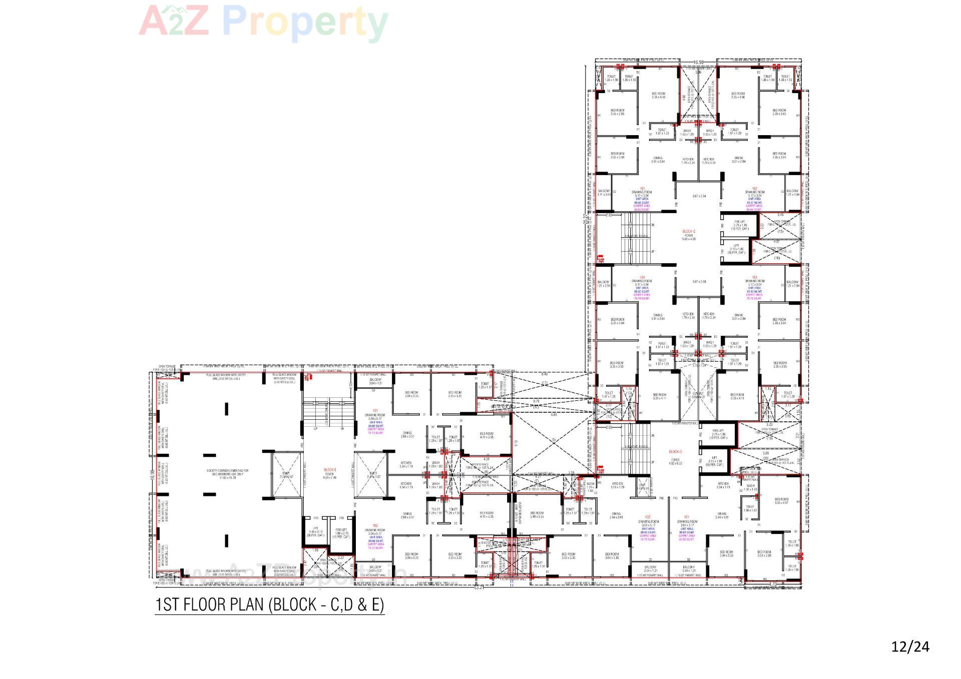 Layout of real estate project Trident Experia located at Khodiyar, Ahmedabad, Gujarat