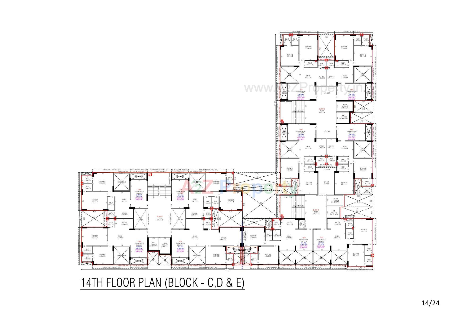 Layout of real estate project Trident Experia located at Khodiyar, Ahmedabad, Gujarat