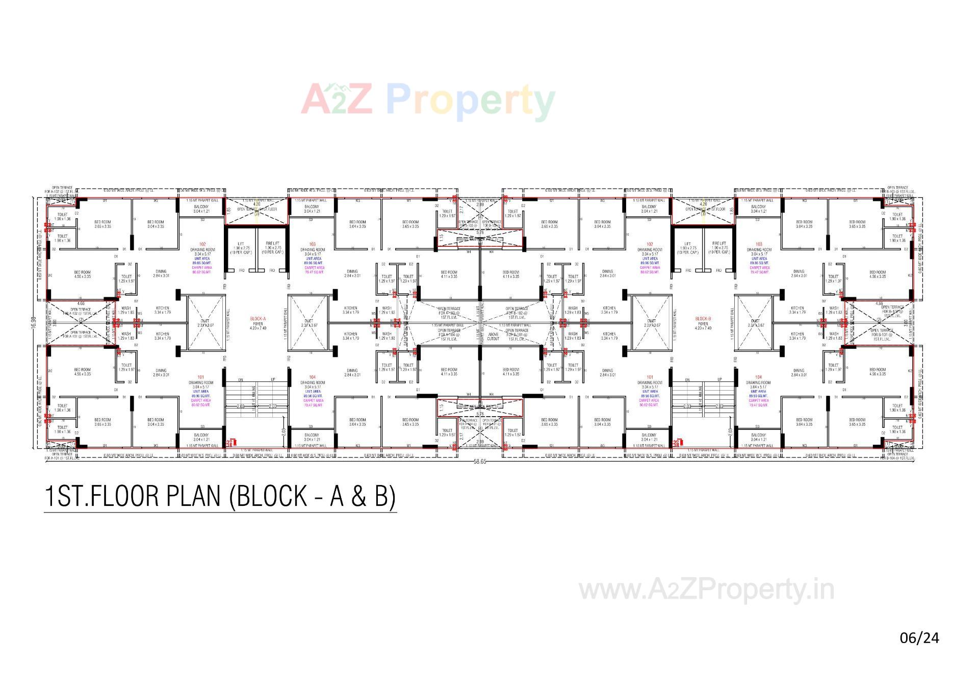 Layout of real estate project Trident Experia located at Khodiyar, Ahmedabad, Gujarat