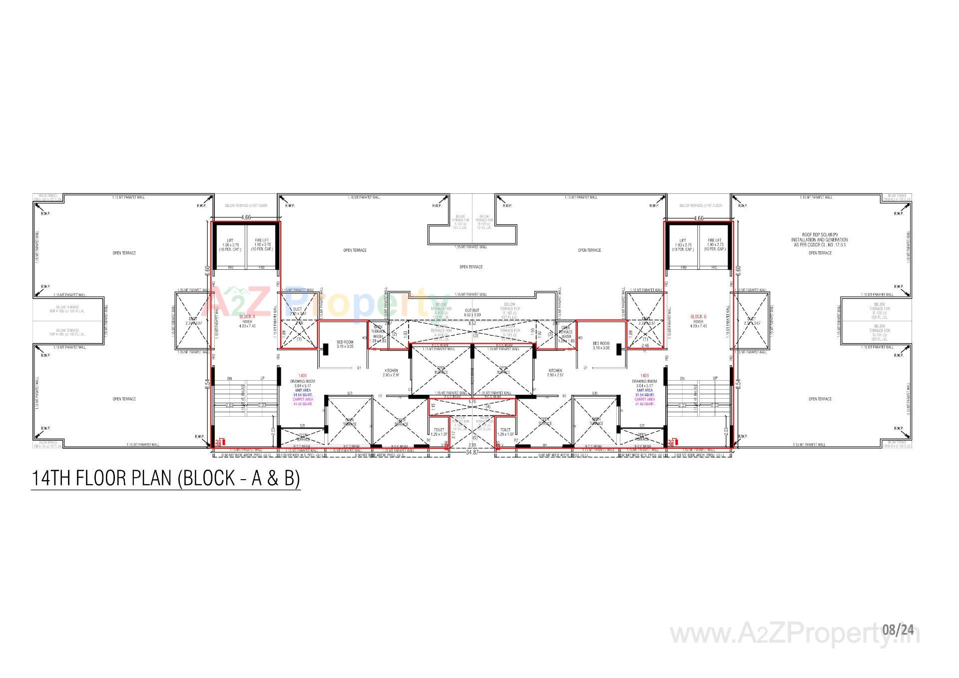 Layout of real estate project Trident Experia located at Khodiyar, Ahmedabad, Gujarat