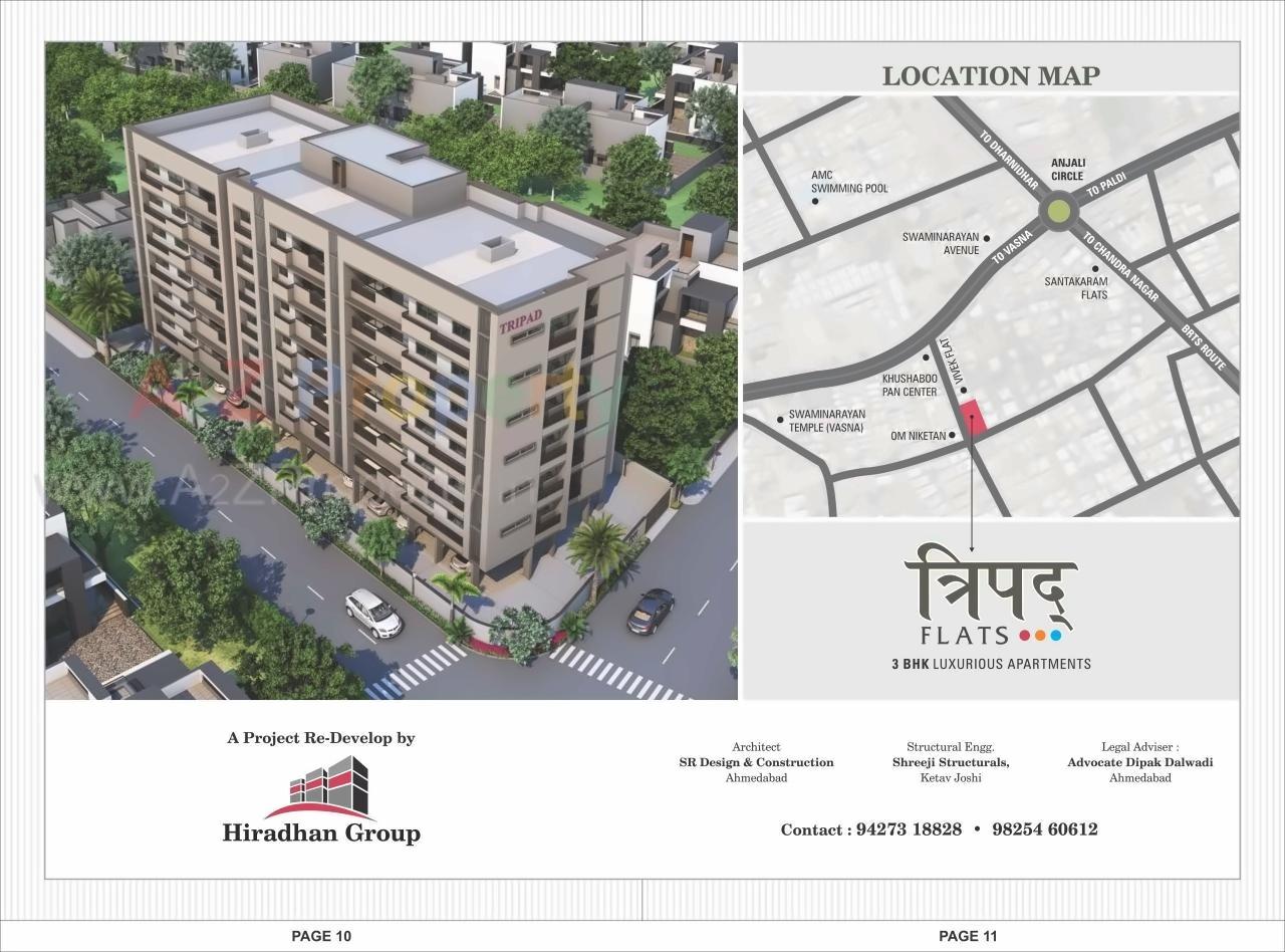  of real estate project Tripad Flat located at Paldi, Ahmedabad, Gujarat