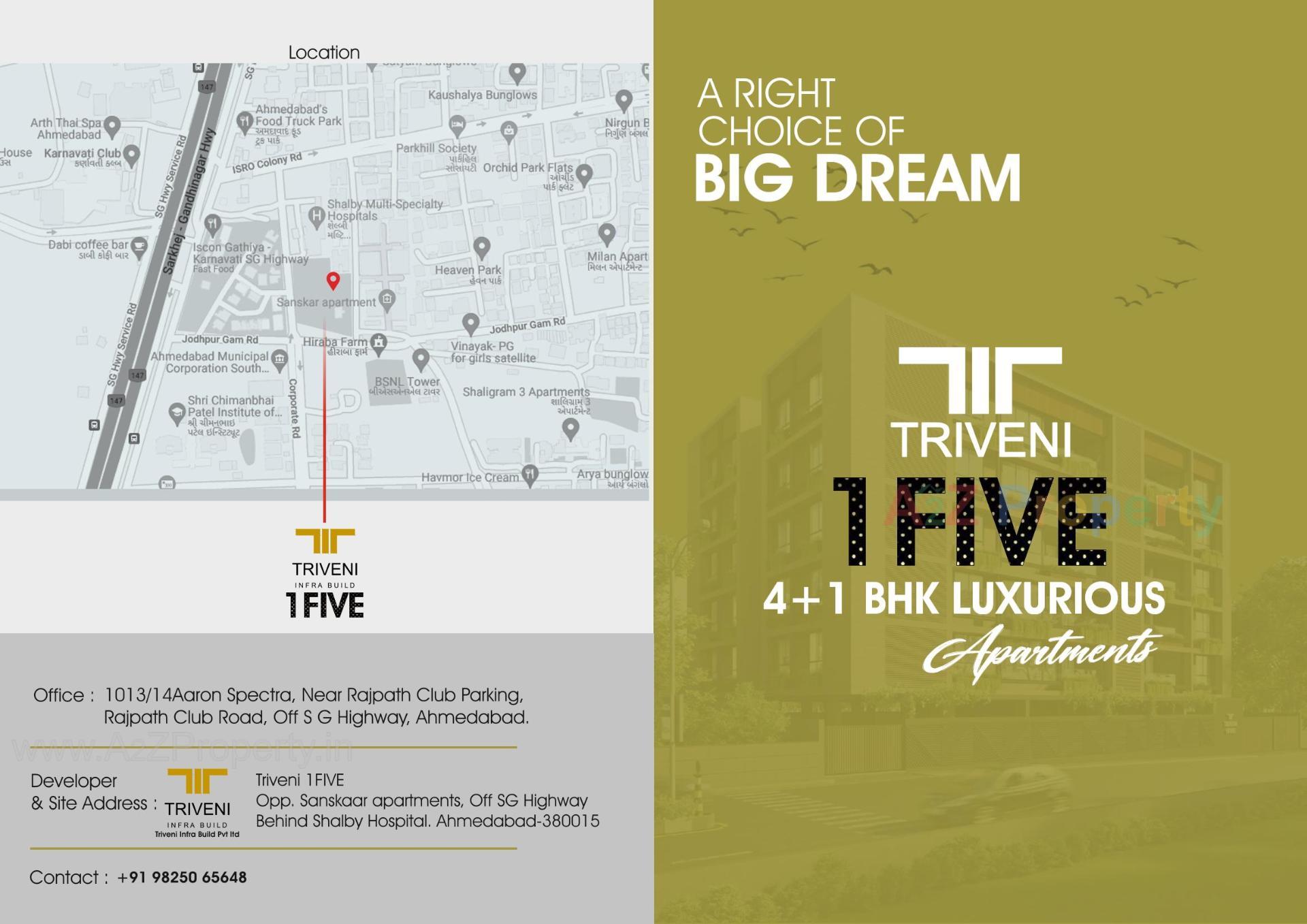  of real estate project Triveni 1five located at Vejalpur, Ahmedabad, Gujarat